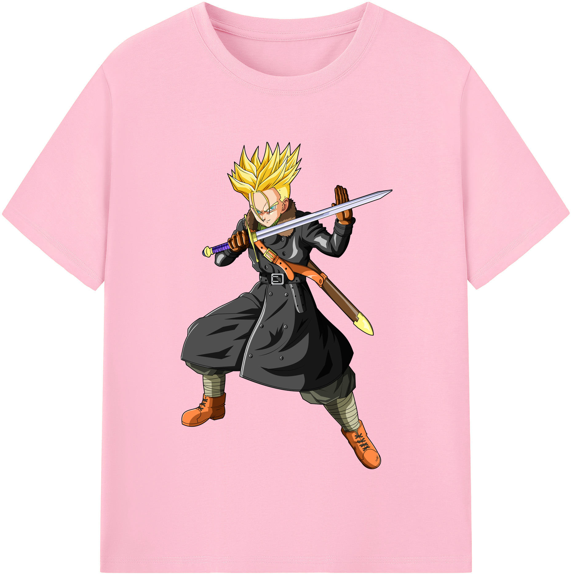 （画像用） ドラゴンボール トランクス（Torankusu）DRAGON BALL Trunks 綿100％半袖Tシャツ（フロントプリント）