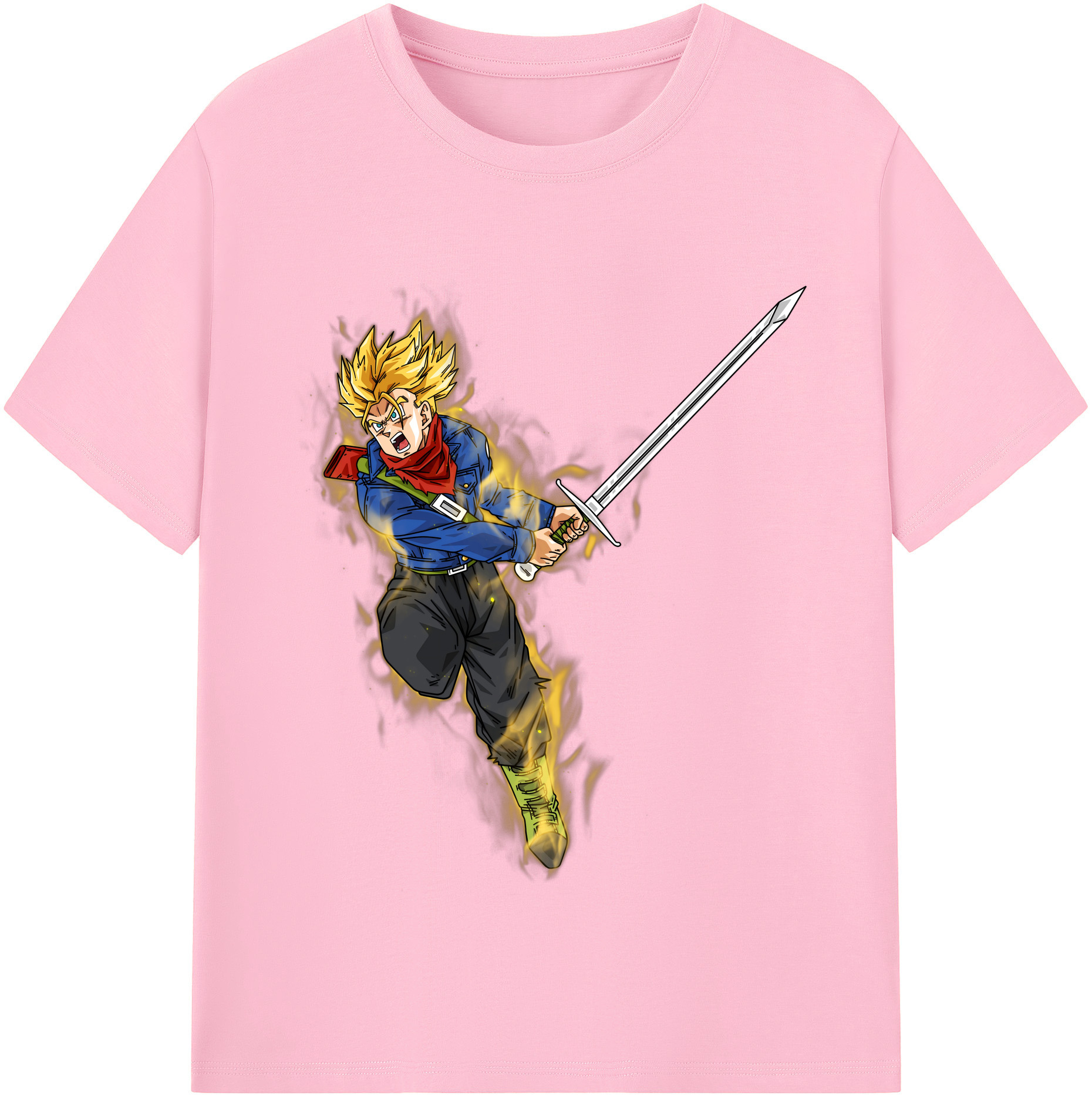 （画像用） ドラゴンボール トランクス（Torankusu）DRAGON BALL Trunks 綿100％半袖Tシャツ（フロントプリント）