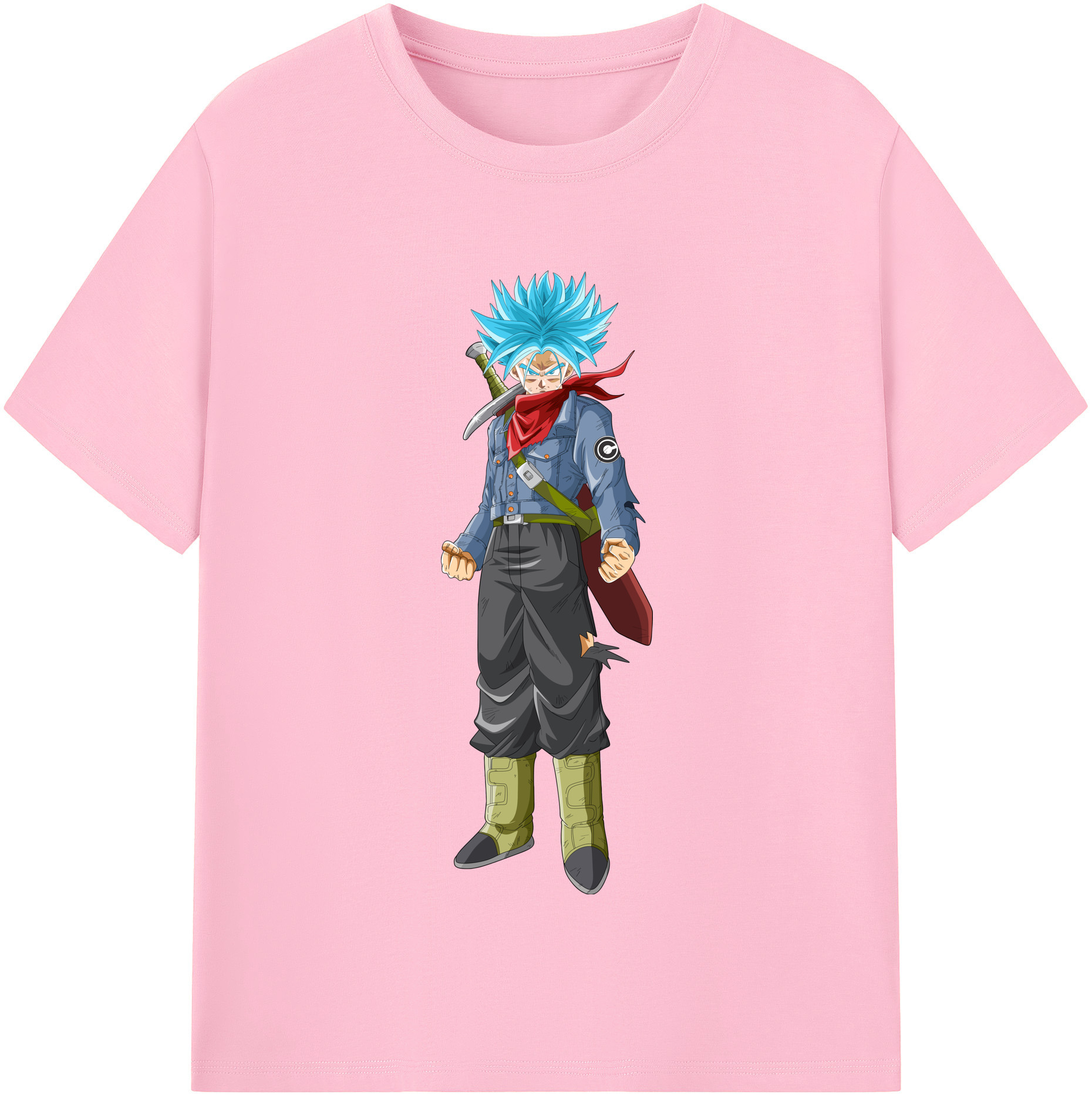 （画像用） ドラゴンボール トランクス（Torankusu）DRAGON BALL Trunks 綿100％半袖Tシャツ（フロントプリント）