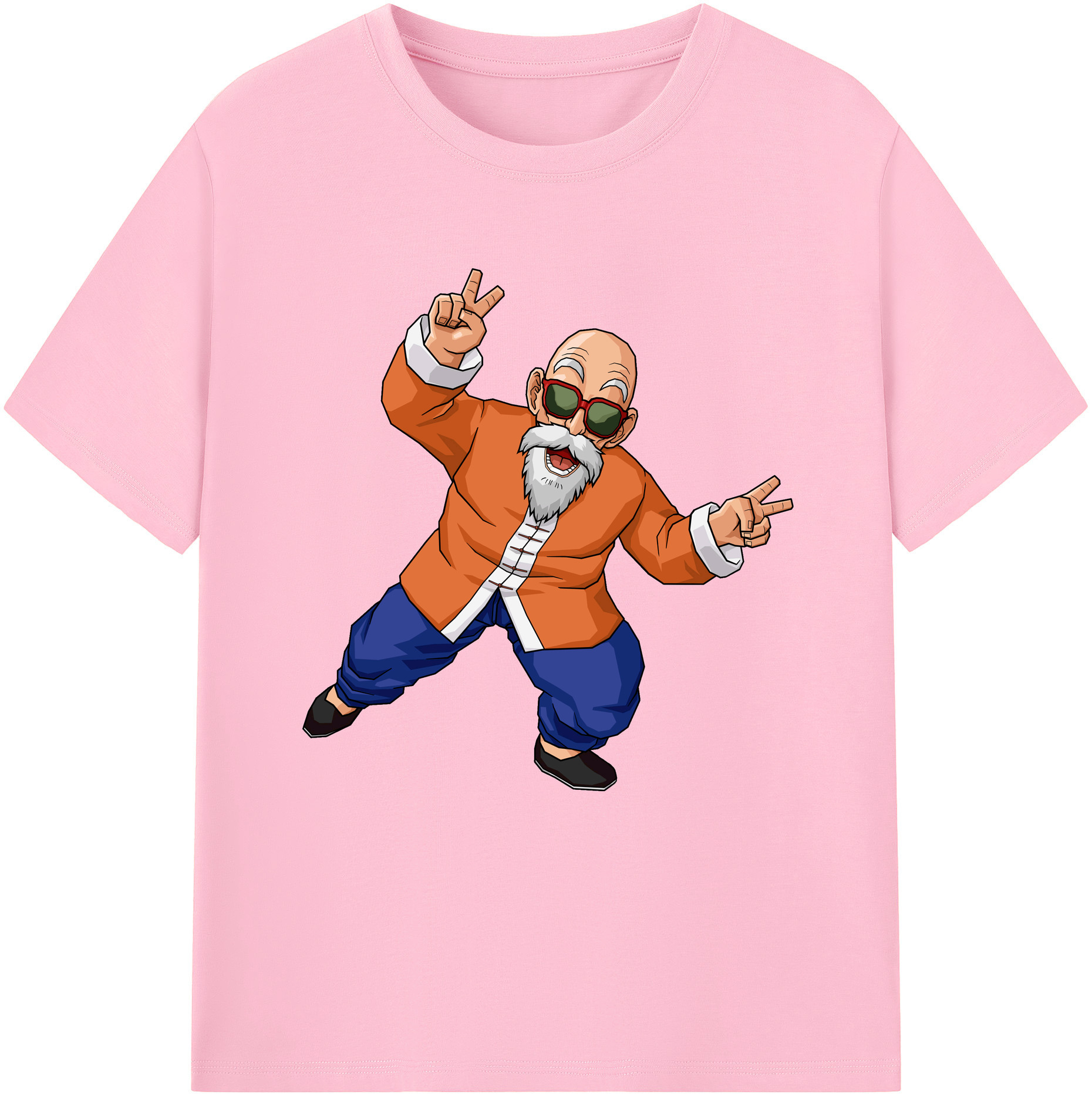 （画像用） ドラゴンボール 亀仙人（かめせんにん） DRAGON BALL Master Roshi Kame Sennin 綿100％半袖Tシャツ（フロントプリント）