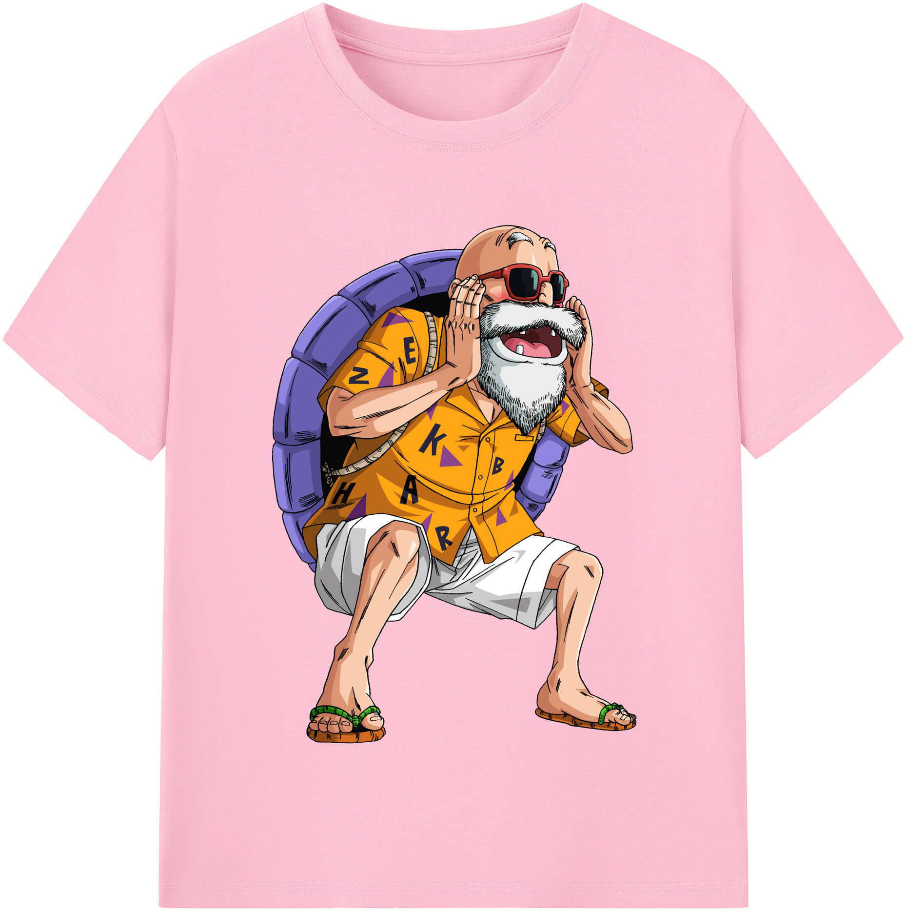 （画像用） ドラゴンボール 亀仙人（かめせんにん） DRAGON BALL Master Roshi Kame Sennin 綿100％半袖Tシャツ（フロントプリント）