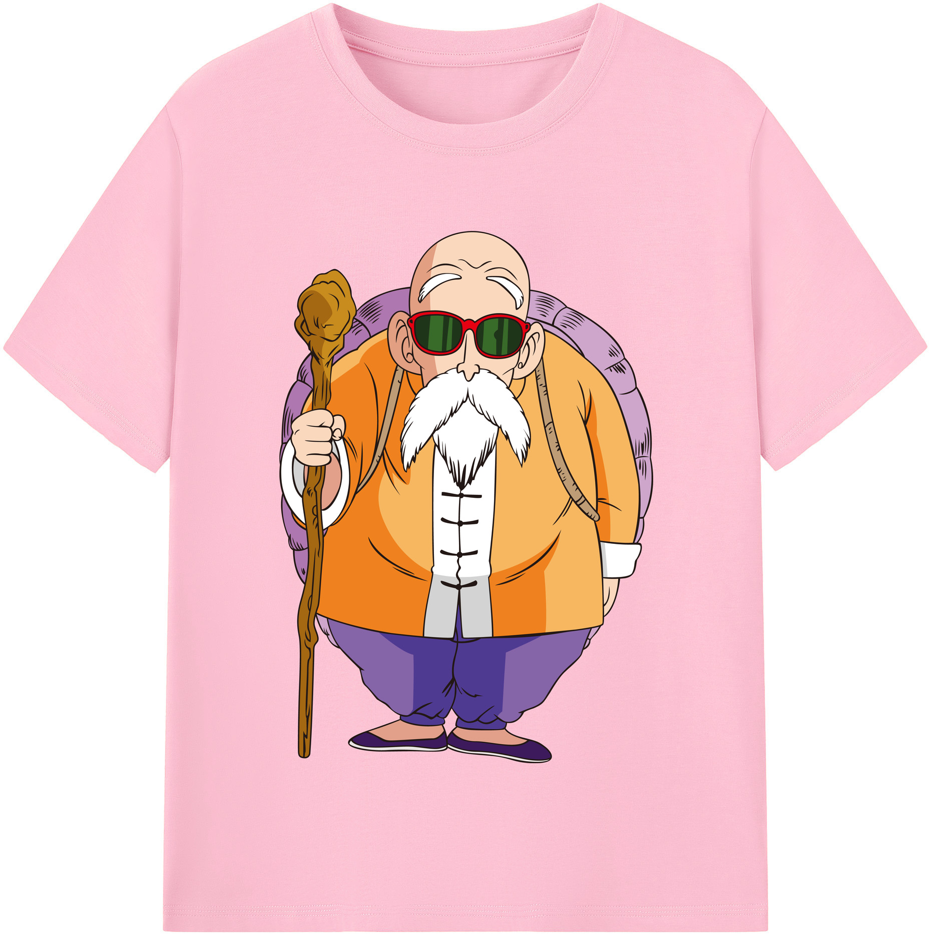 （画像用） ドラゴンボール 亀仙人（かめせんにん） DRAGON BALL Master Roshi Kame Sennin 綿100％半袖Tシャツ（フロントプリント）