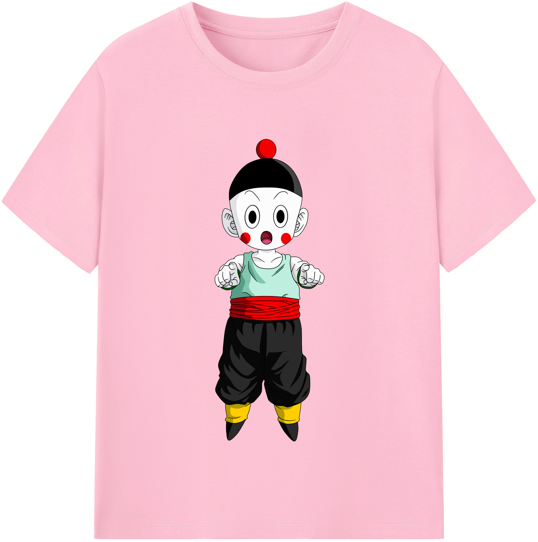 （画像用） ドラゴンボール 餃子（チャオズ）DRAGON BALL Chaoz 綿100％半袖Tシャツ（フロントプリント）