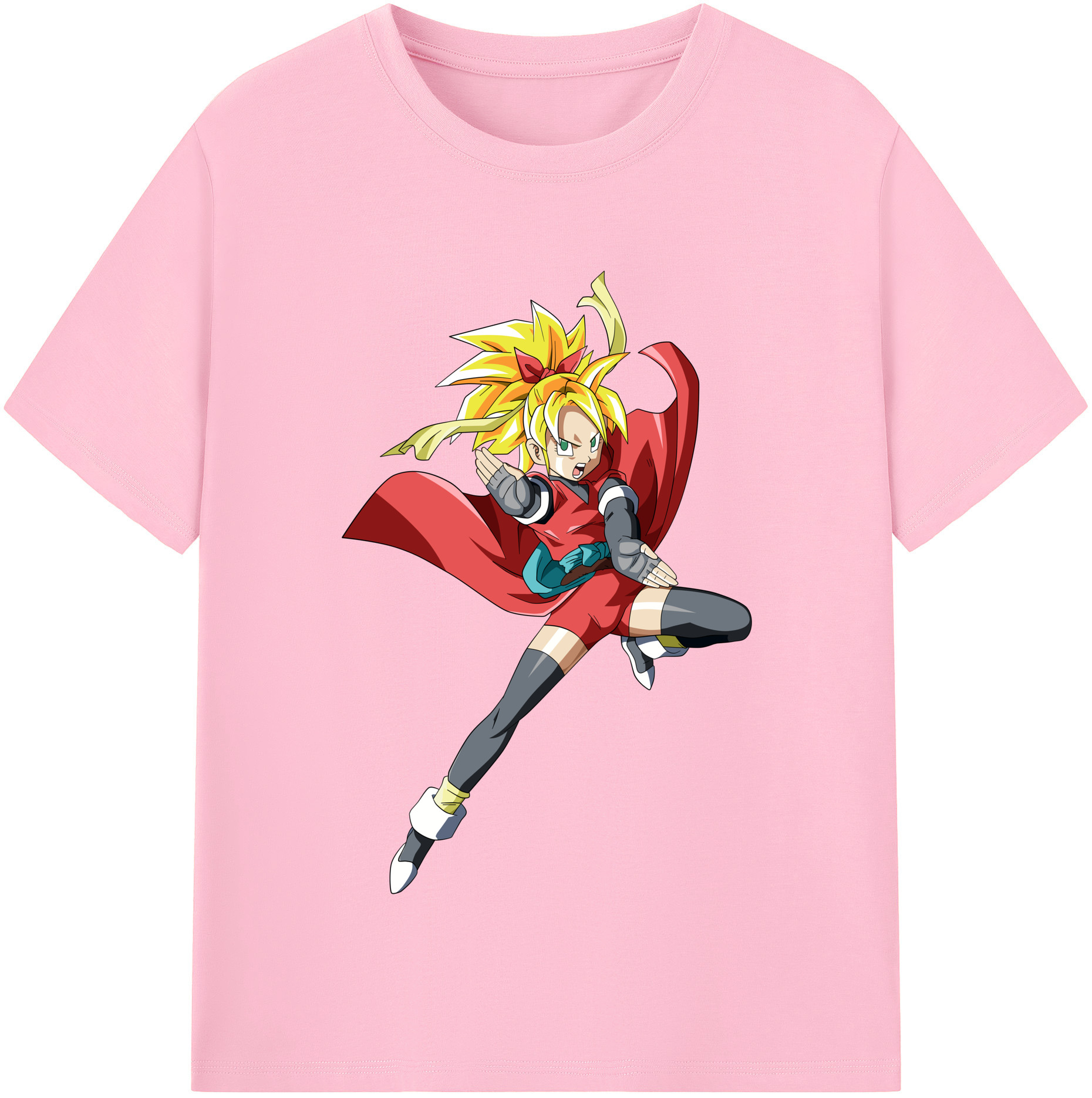 （画像用） ドラゴンボール カリフラ DRAGON BALL Caulifla 綿100％半袖Tシャツ（フロントプリント）