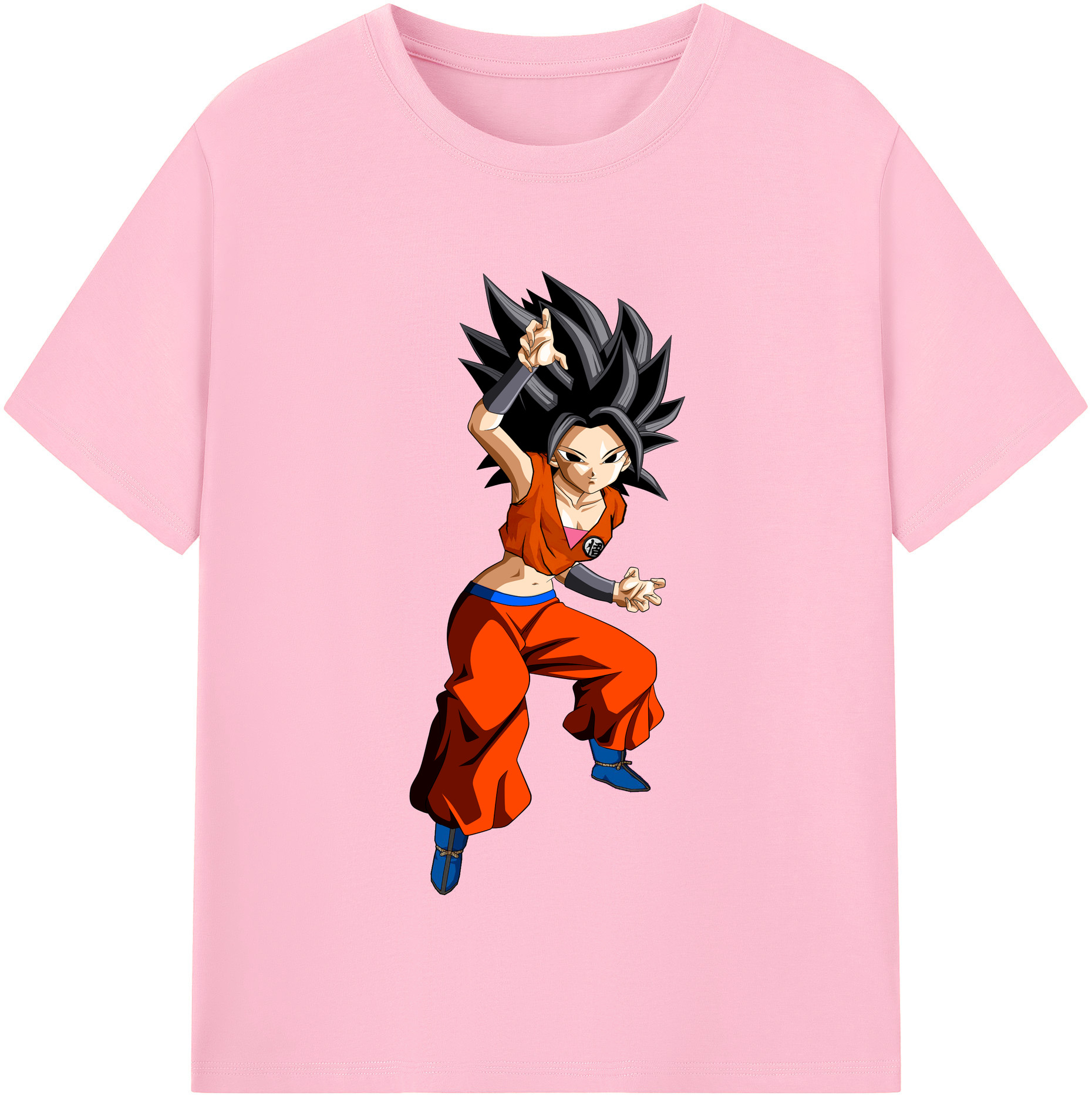 （画像用） ドラゴンボール カリフラ DRAGON BALL Caulifla 綿100％半袖Tシャツ（フロントプリント）