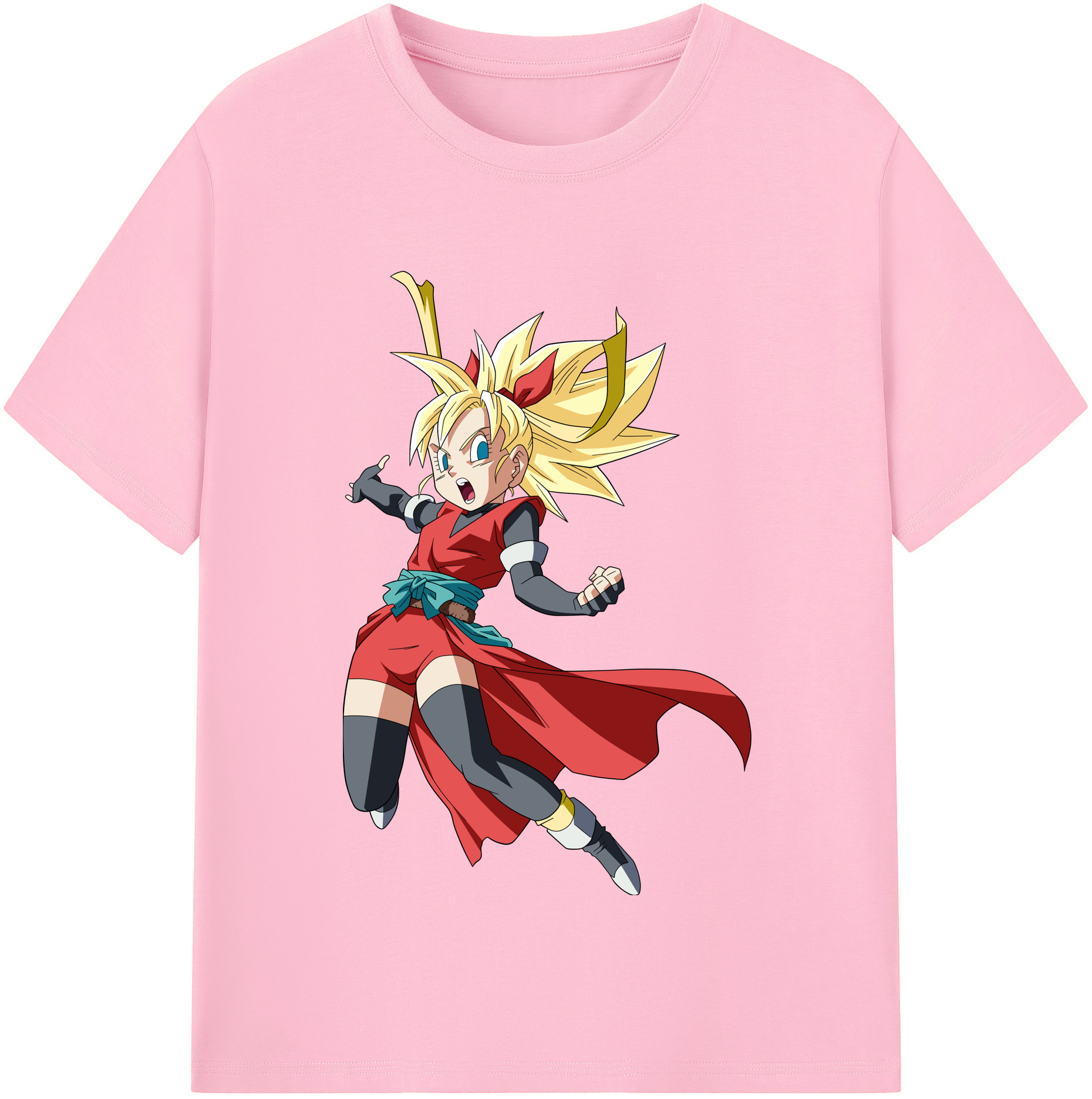 （画像用） ドラゴンボール カリフラ DRAGON BALL Caulifla 綿100％半袖Tシャツ（フロントプリント）