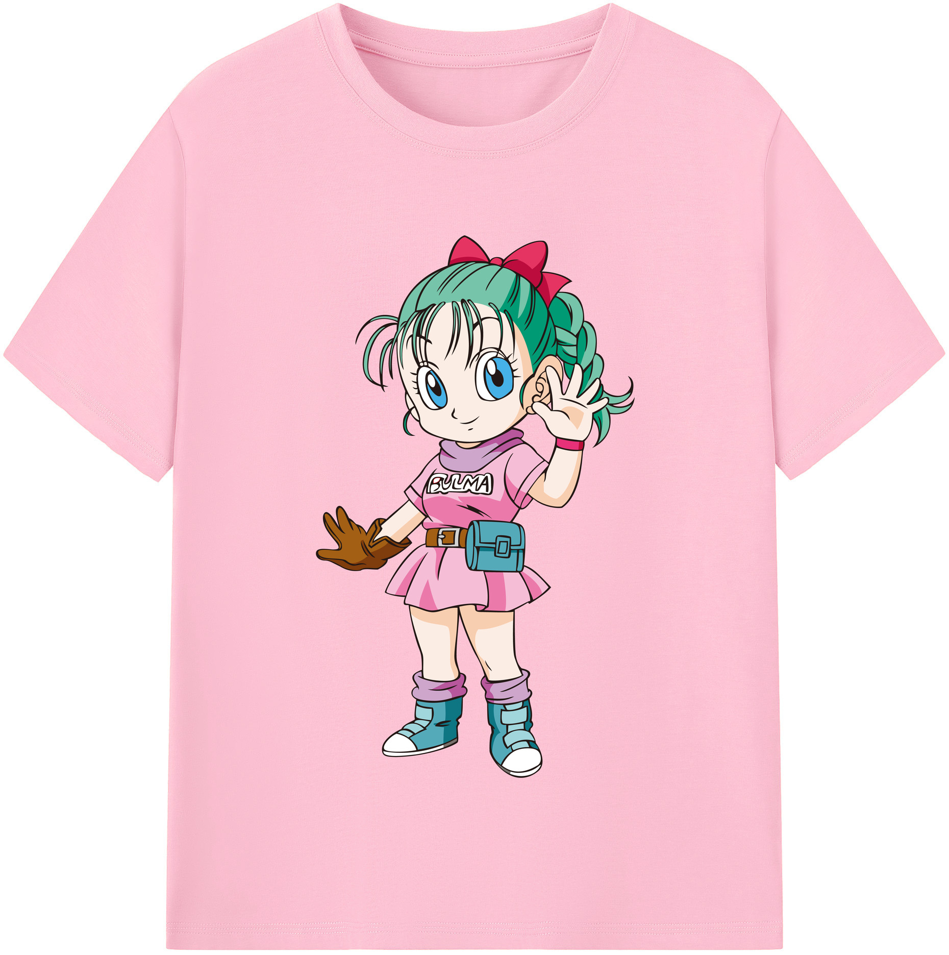 （画像用） ドラゴンボール ブルマ DRAGON BALL Bulma 綿100％半袖Tシャツ（フロントプリント）