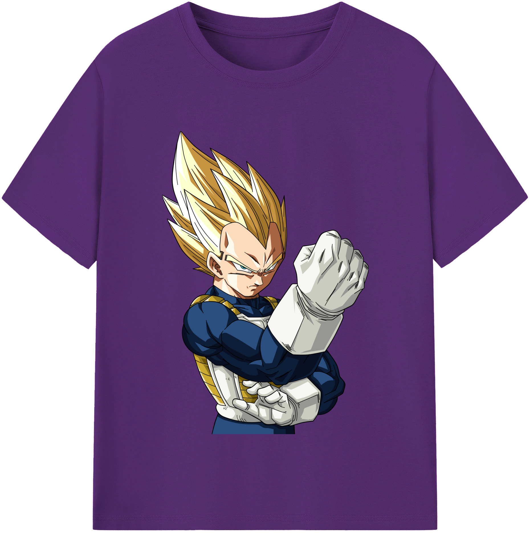 （画像用） ドラゴンボール ベジータ四世（Bejīta Yonsei）DRAGON BALL Vegeta IV 綿100％半袖Tシャツ（フロントプリント）
