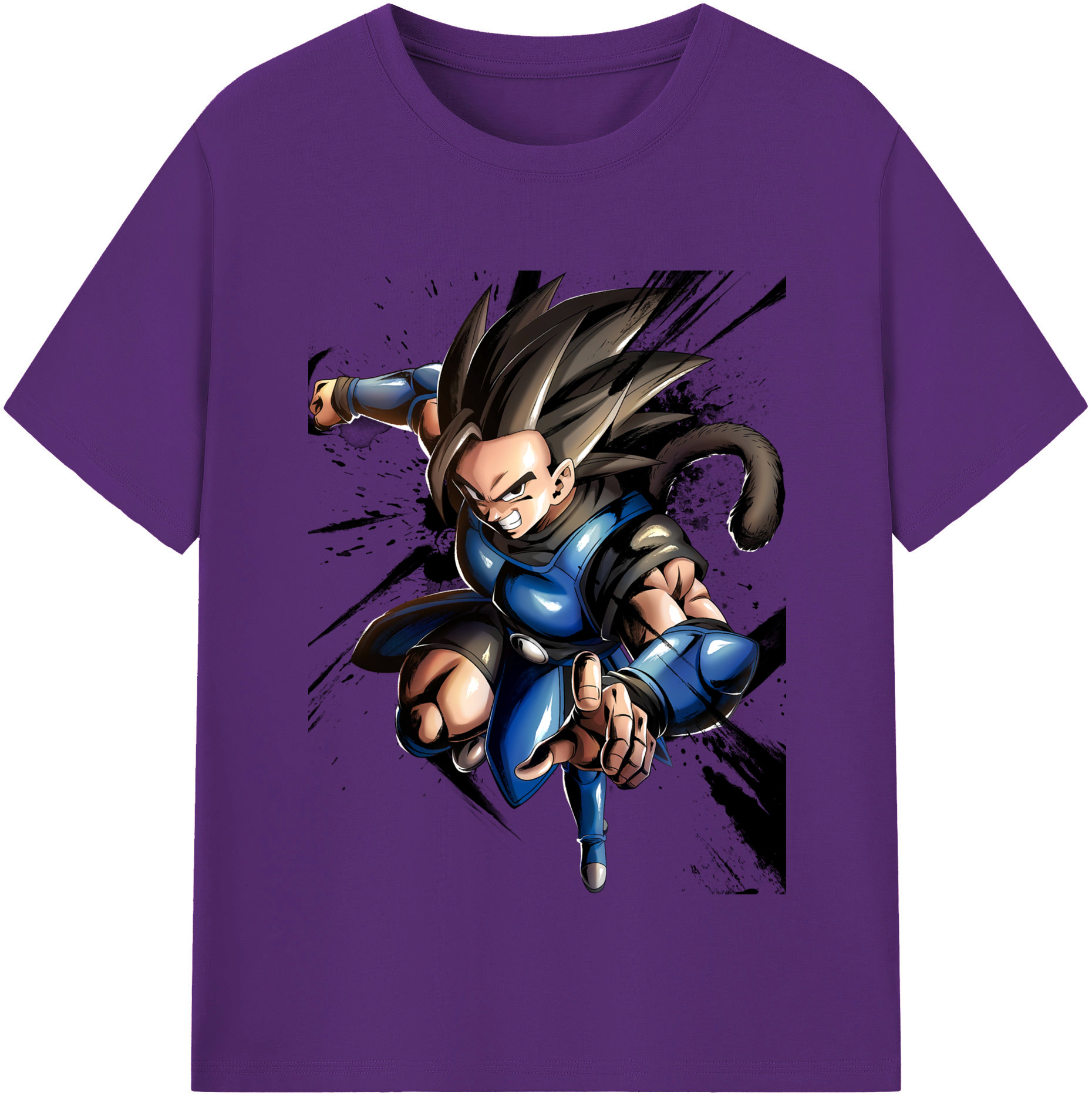（画像用） ドラゴンボール ベジータ四世（Bejīta Yonsei）DRAGON BALL Vegeta IV 綿100％半袖Tシャツ（フロントプリント）