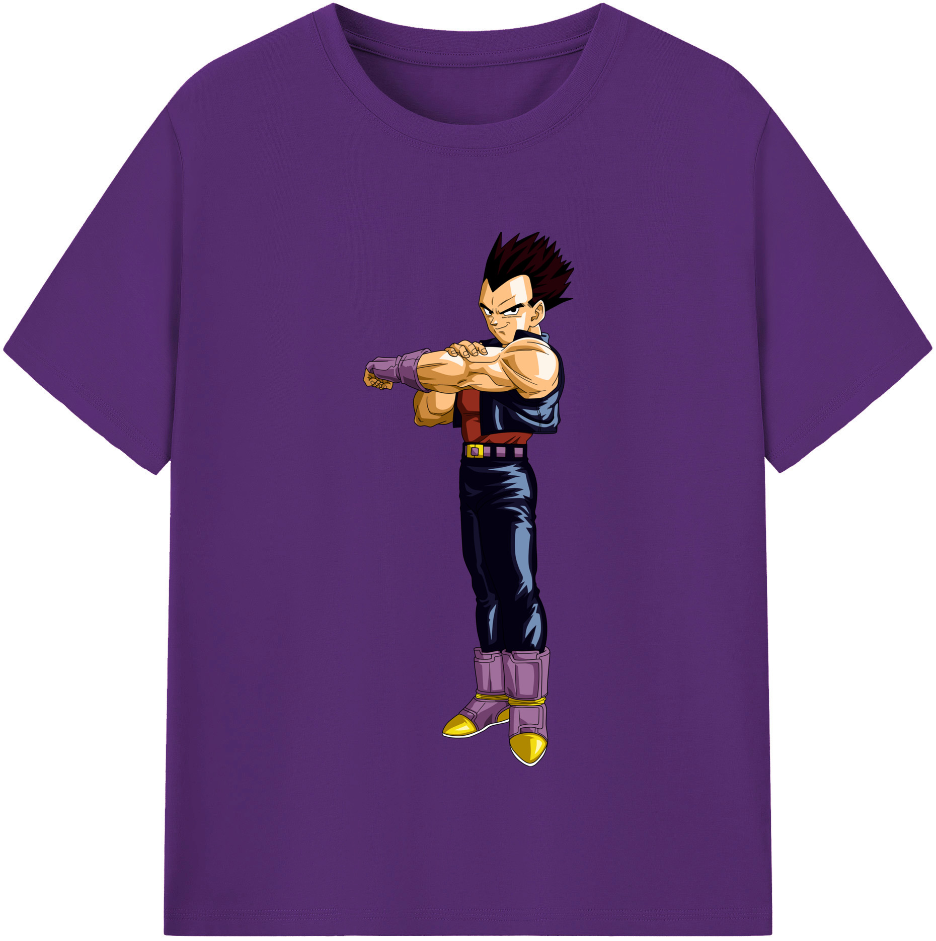 （画像用） ドラゴンボール ベジータ四世（Bejīta Yonsei）DRAGON BALL Vegeta IV 綿100％半袖Tシャツ（フロントプリント）