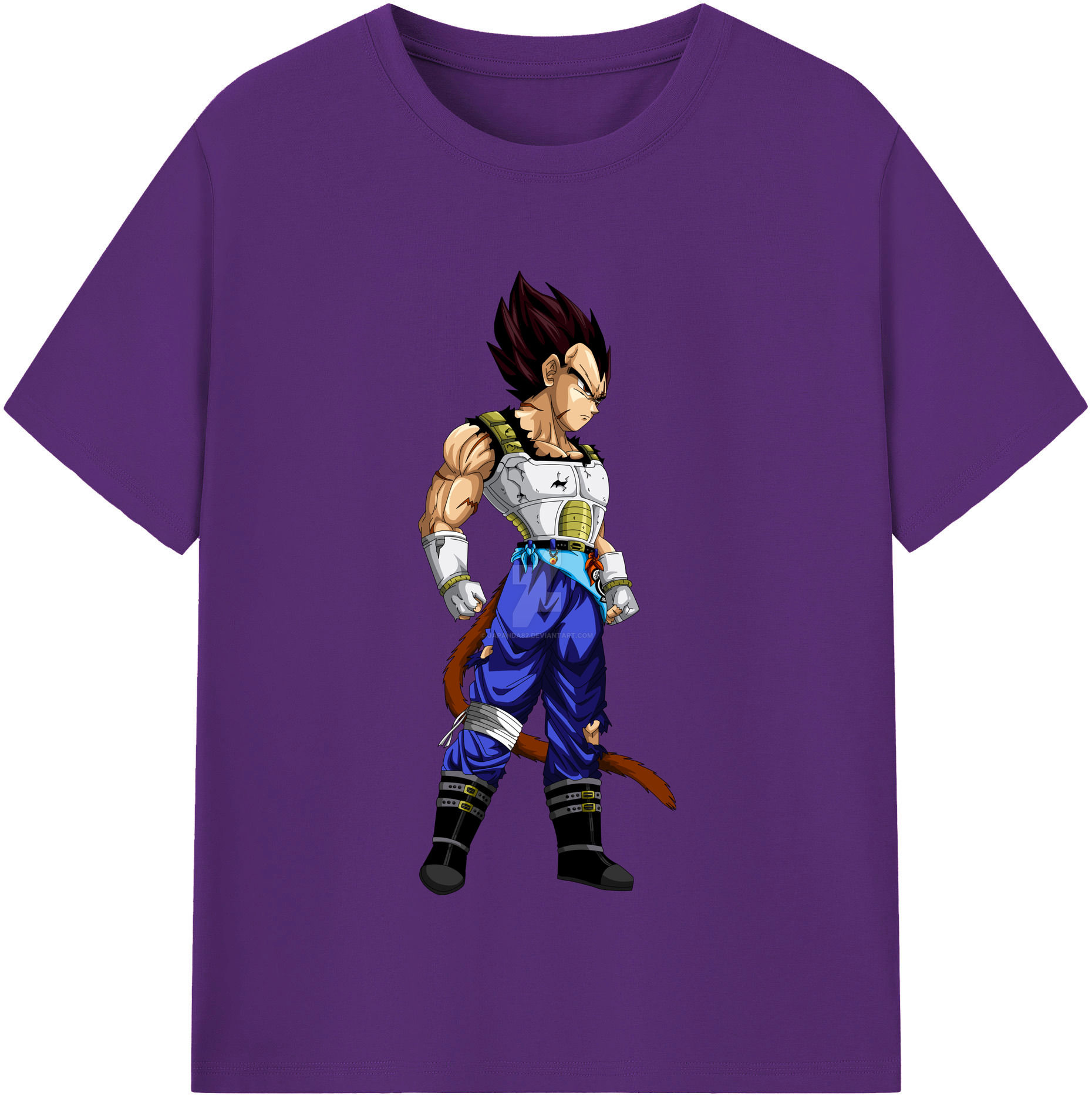 （画像用） ドラゴンボール ベジータ四世（Bejīta Yonsei）DRAGON BALL Vegeta IV 綿100％半袖Tシャツ（フロントプリント）