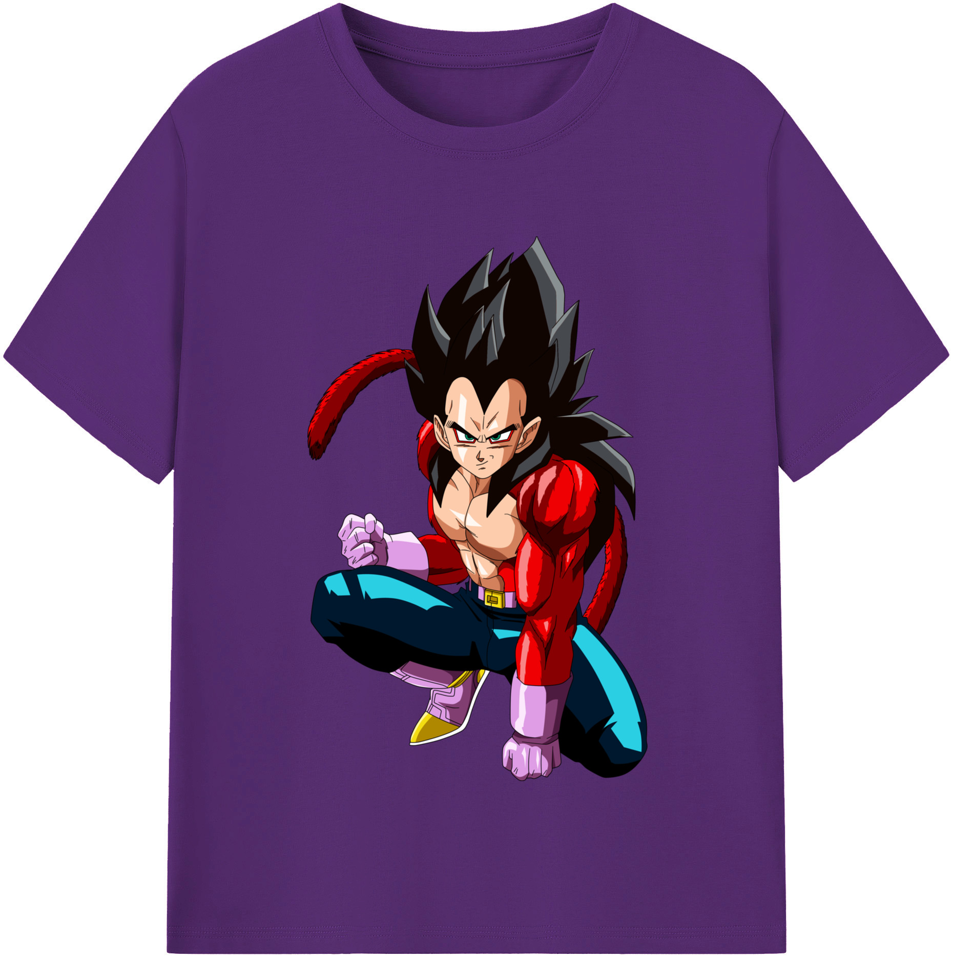 （画像用） ドラゴンボール ベジータ四世（Bejīta Yonsei）DRAGON BALL Vegeta IV 綿100％半袖Tシャツ（フロントプリント）