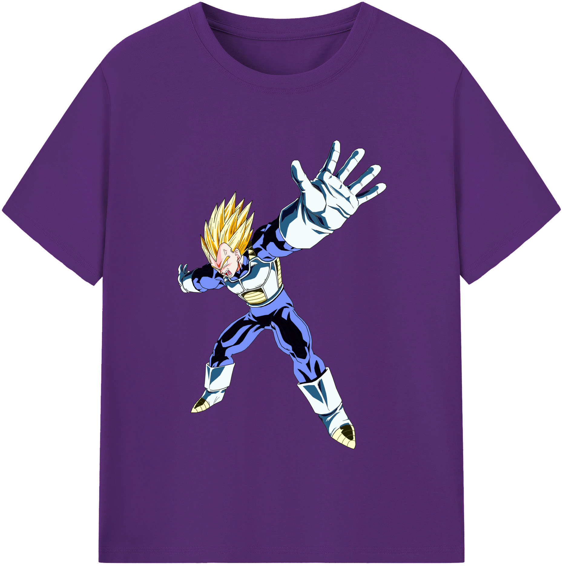 （画像用） ドラゴンボール ベジータ四世（Bejīta Yonsei）DRAGON BALL Vegeta IV 綿100％半袖Tシャツ（フロントプリント）