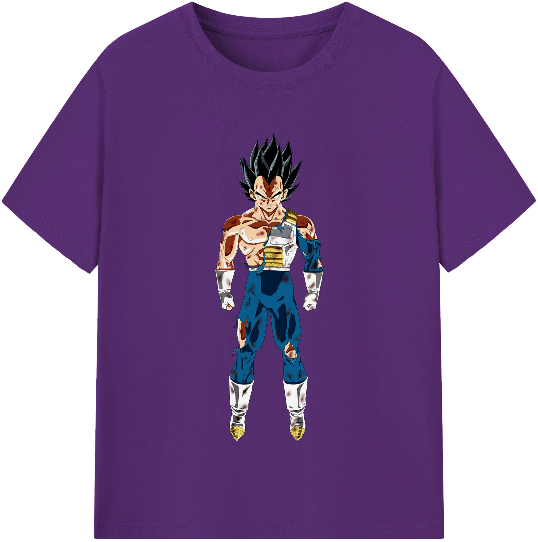（画像用） ドラゴンボール ベジータ四世（Bejīta Yonsei）DRAGON BALL Vegeta IV 綿100％半袖Tシャツ（フロントプリント）