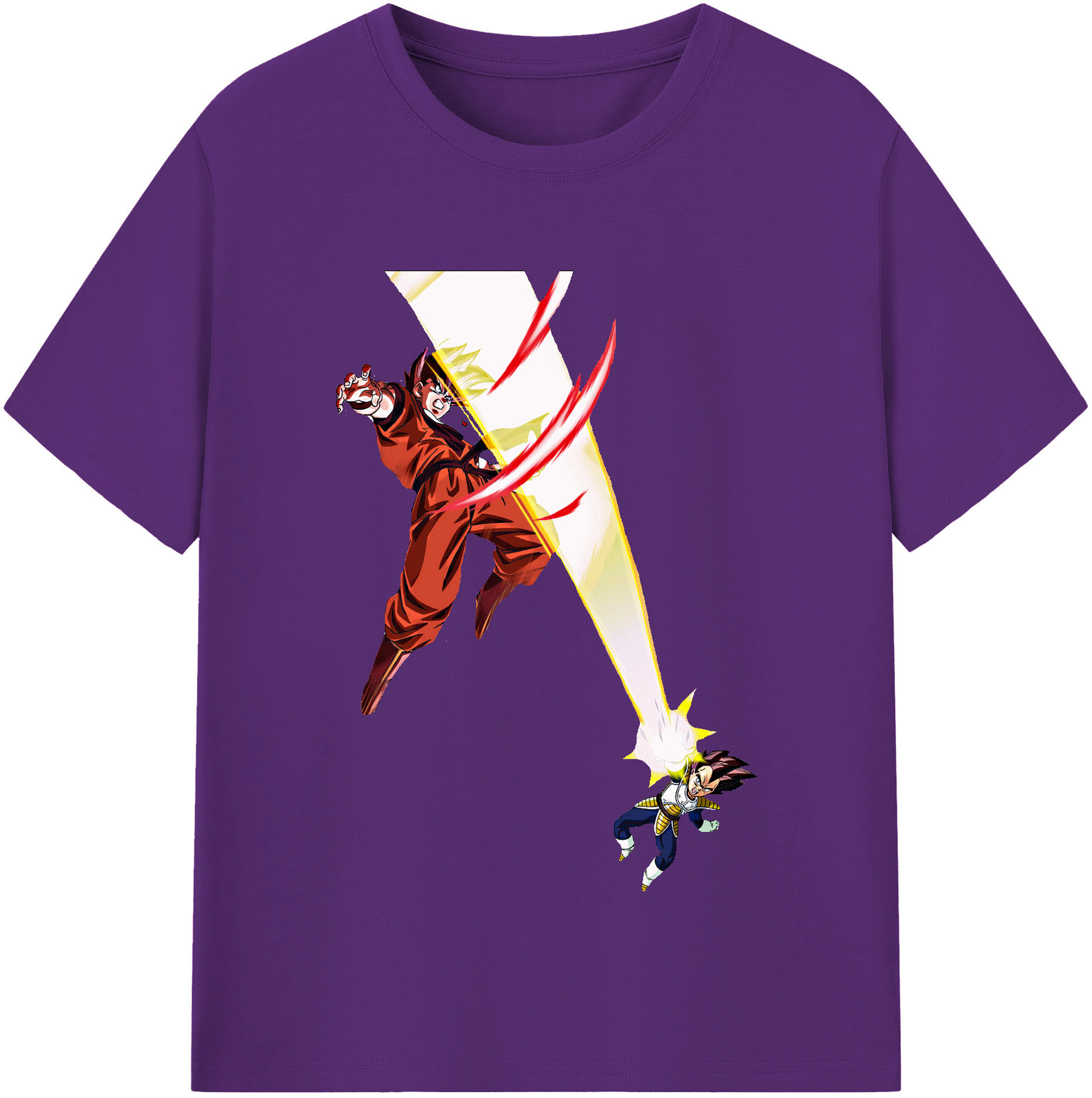 （画像用） ドラゴンボール ベジータ四世（Bejīta Yonsei）DRAGON BALL Vegeta IV 綿100％半袖Tシャツ（フロントプリント）