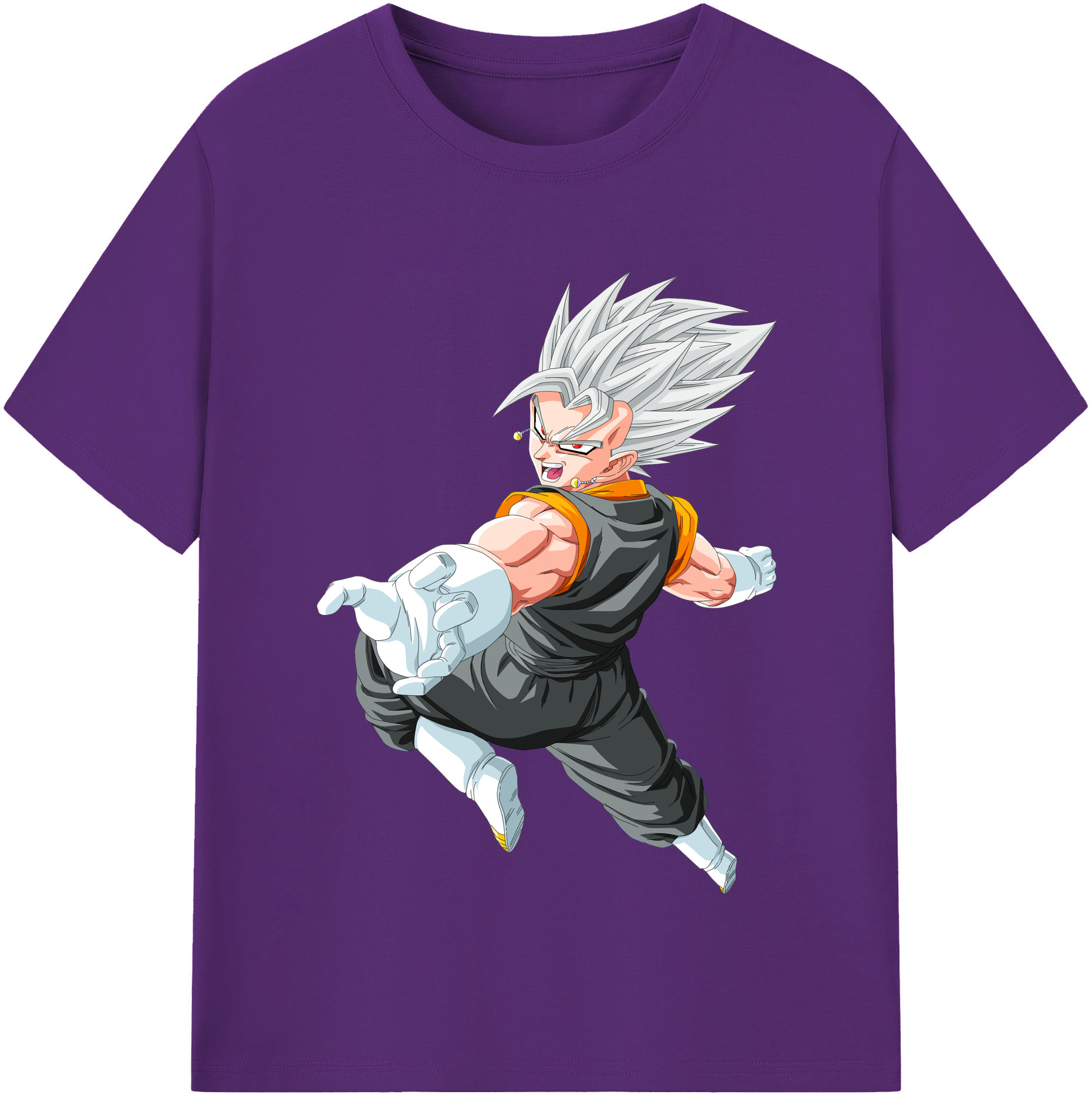 （画像用） ドラゴンボール ベジータ四世（Bejīta Yonsei）DRAGON BALL Vegeta IV 綿100％半袖Tシャツ（フロントプリント）