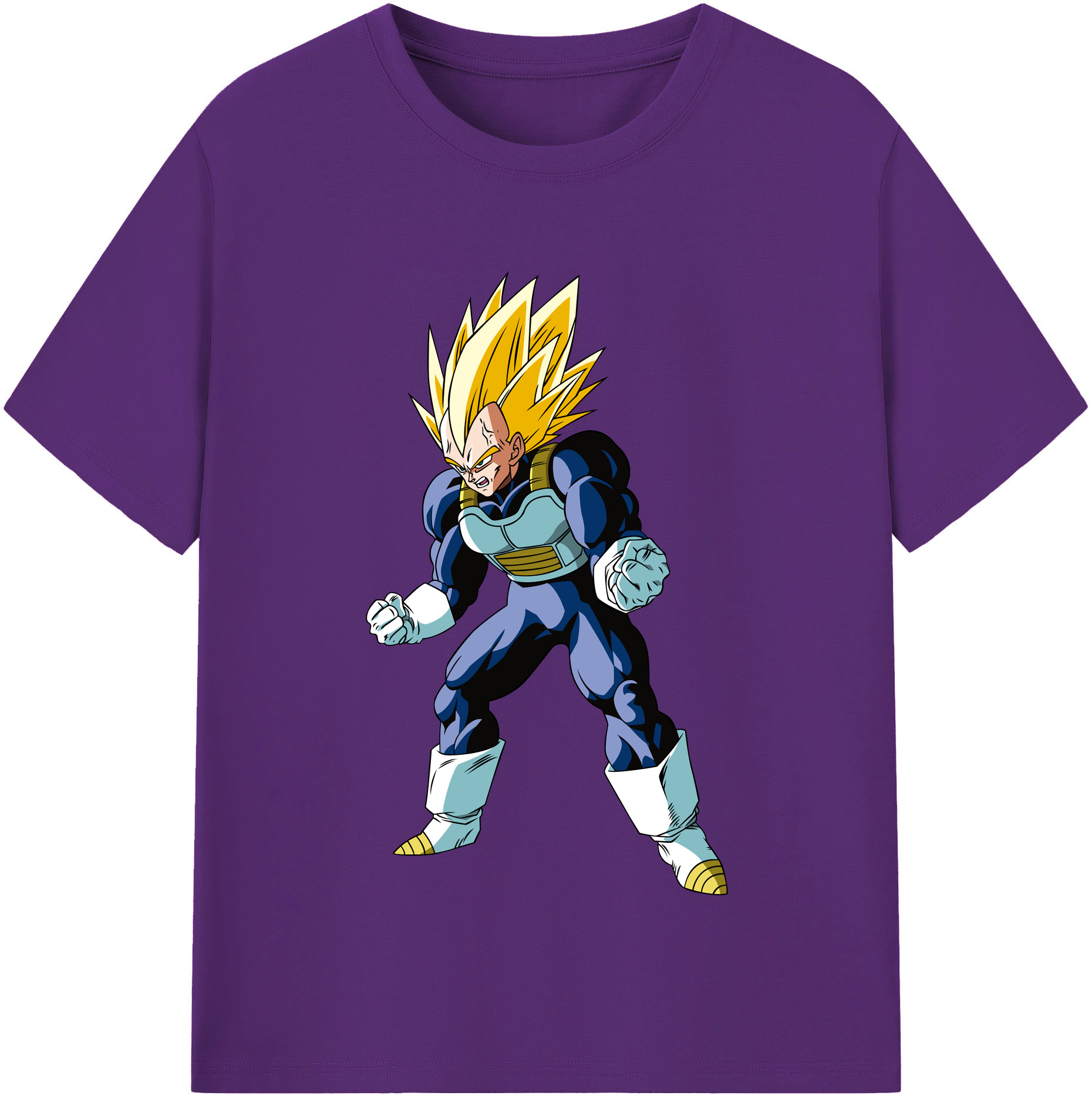 （画像用） ドラゴンボール ベジータ四世（Bejīta Yonsei）DRAGON BALL Vegeta IV 綿100％半袖Tシャツ（フロントプリント）