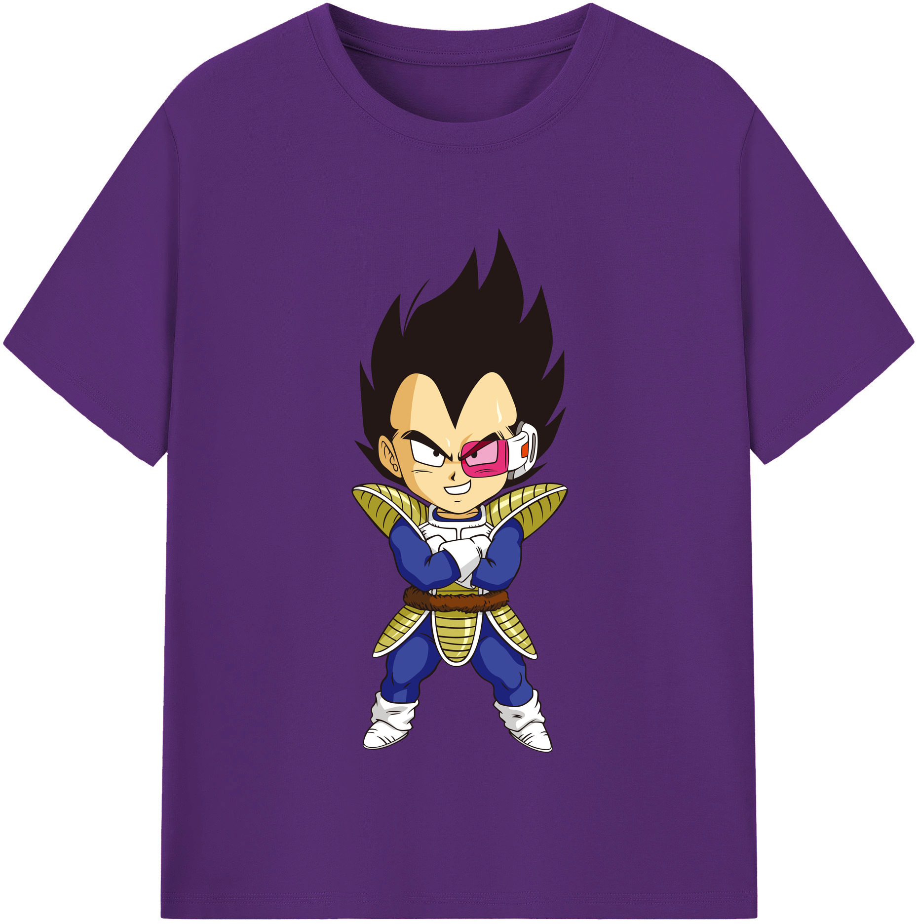 （画像用） ドラゴンボール ベジータ四世（Bejīta Yonsei）DRAGON BALL Vegeta IV 綿100％半袖Tシャツ（フロントプリント）