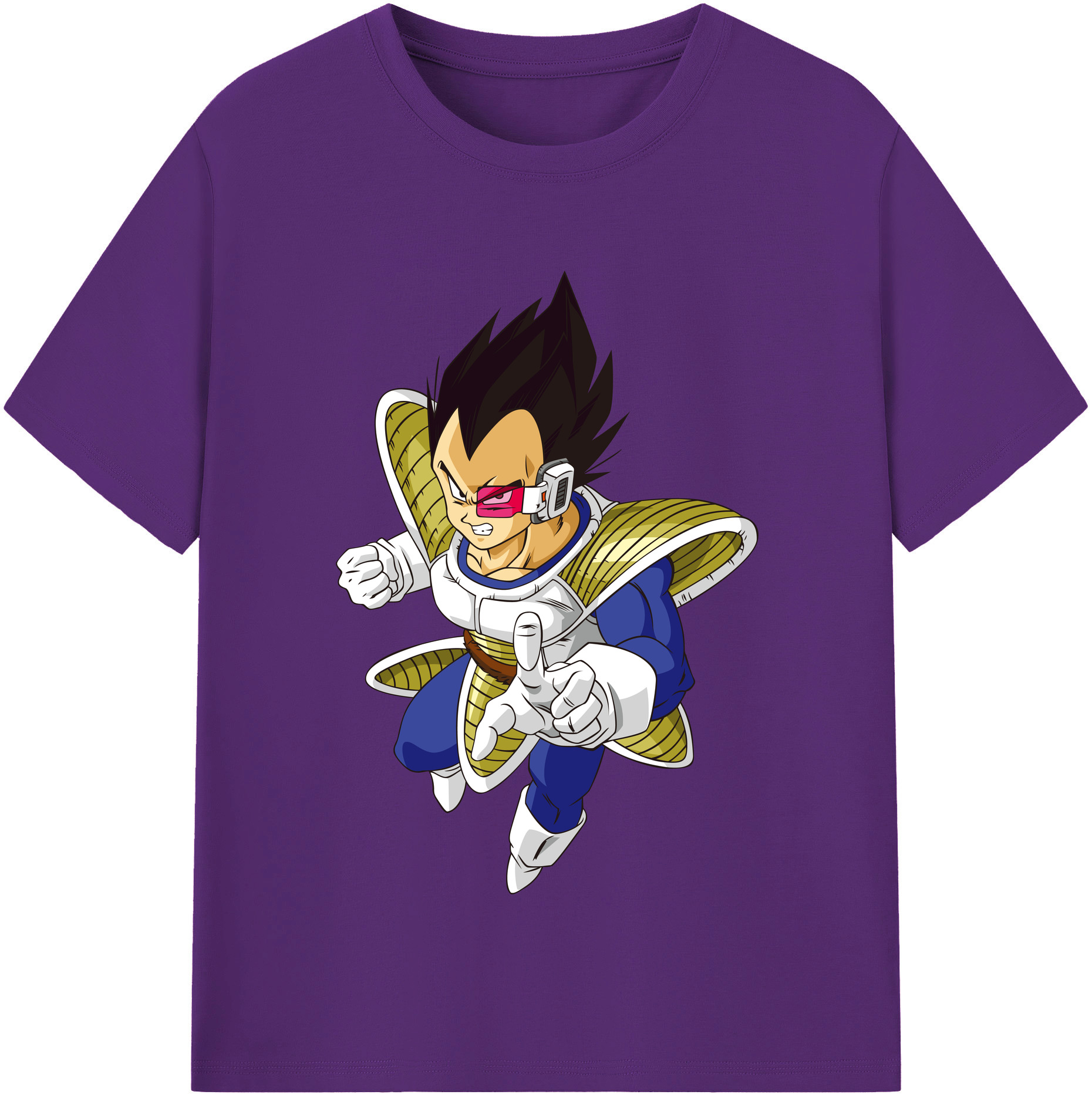 （画像用） ドラゴンボール ベジータ四世（Bejīta Yonsei）DRAGON BALL Vegeta IV 綿100％半袖Tシャツ（フロントプリント）