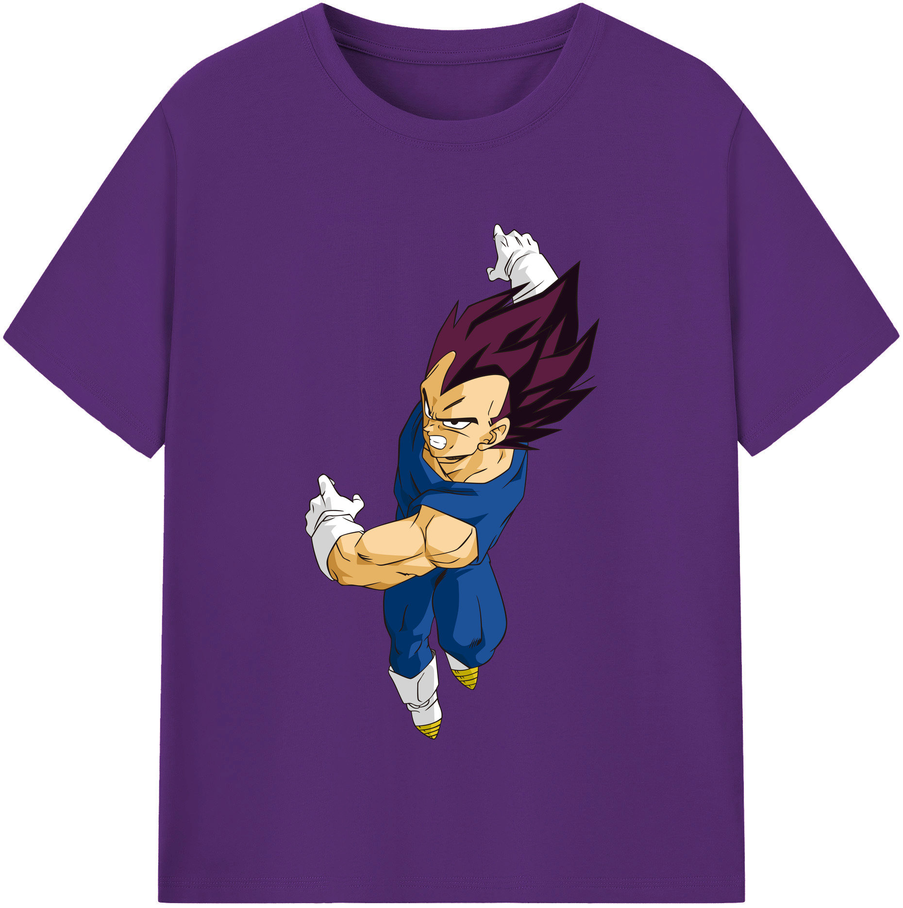 （画像用） ドラゴンボール ベジータ四世（Bejīta Yonsei）DRAGON BALL Vegeta IV 綿100％半袖Tシャツ（フロントプリント）