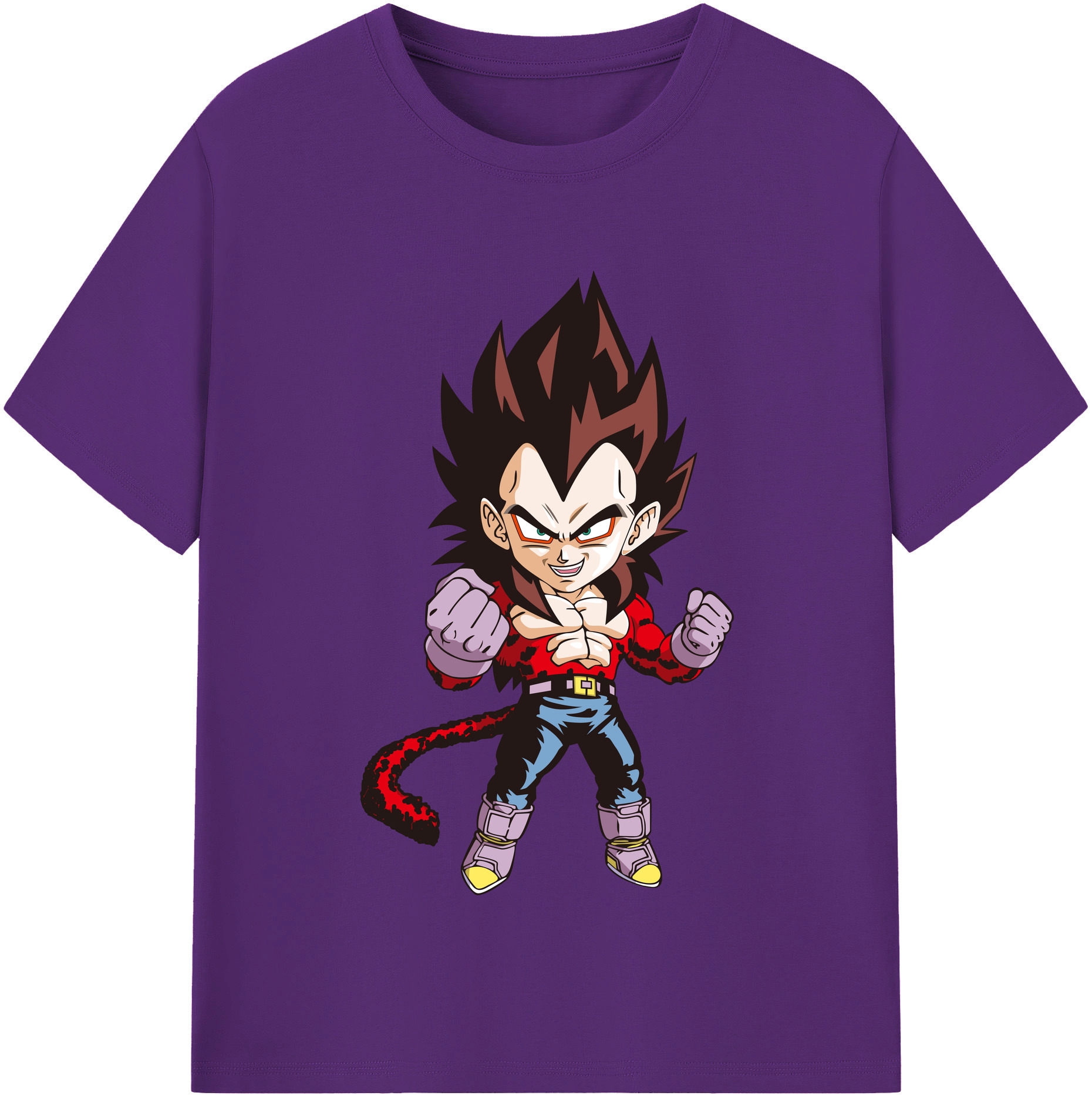 （画像用） ドラゴンボール ベジータ四世（Bejīta Yonsei）DRAGON BALL Vegeta IV 綿100％半袖Tシャツ（フロントプリント）