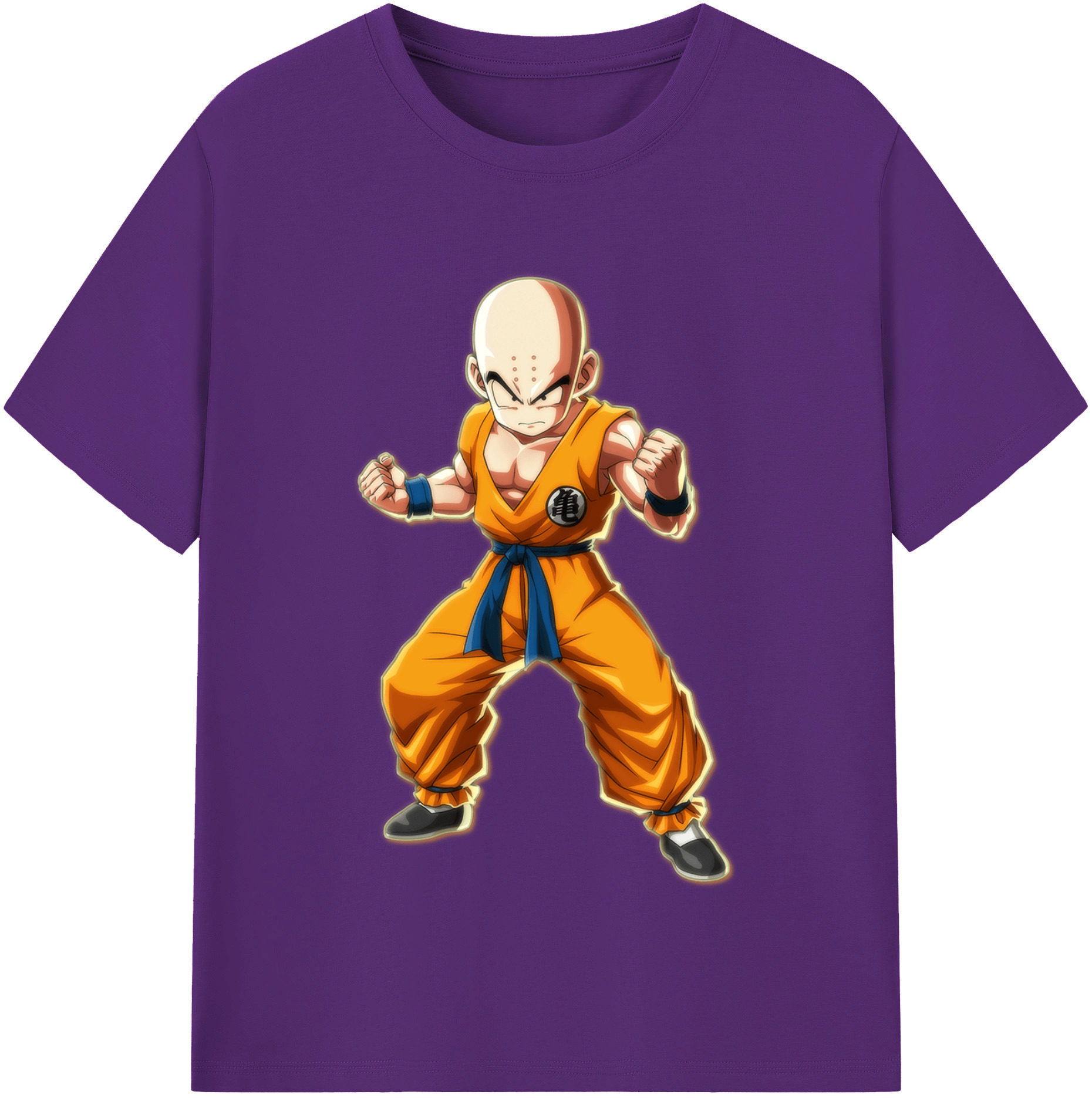 （画像用） ドラゴンボール クリリン DRAGON BALL krillin 綿100％半袖Tシャツ（フロントプリント）