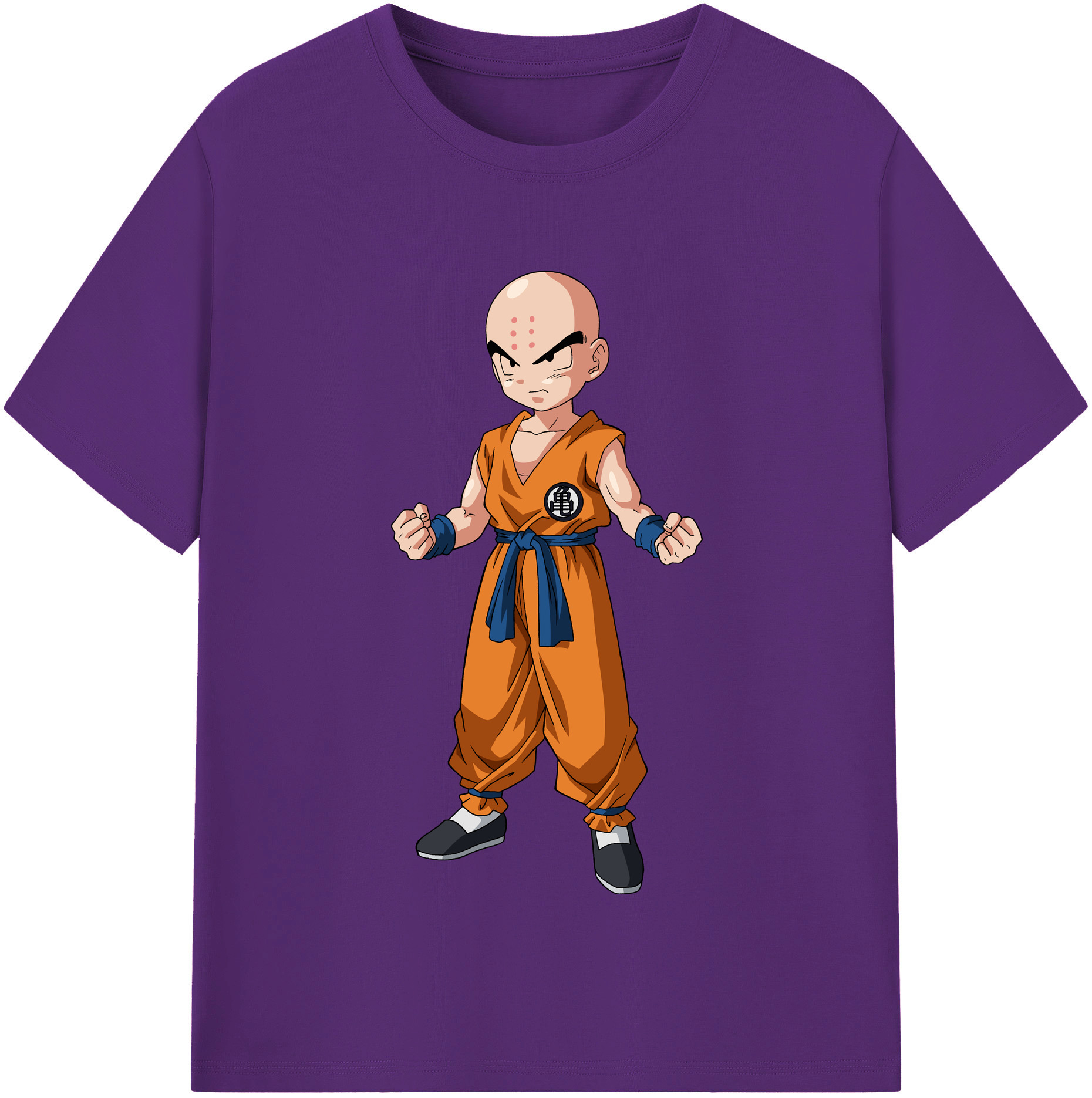 （画像用） ドラゴンボール クリリン DRAGON BALL krillin 綿100％半袖Tシャツ（フロントプリント）