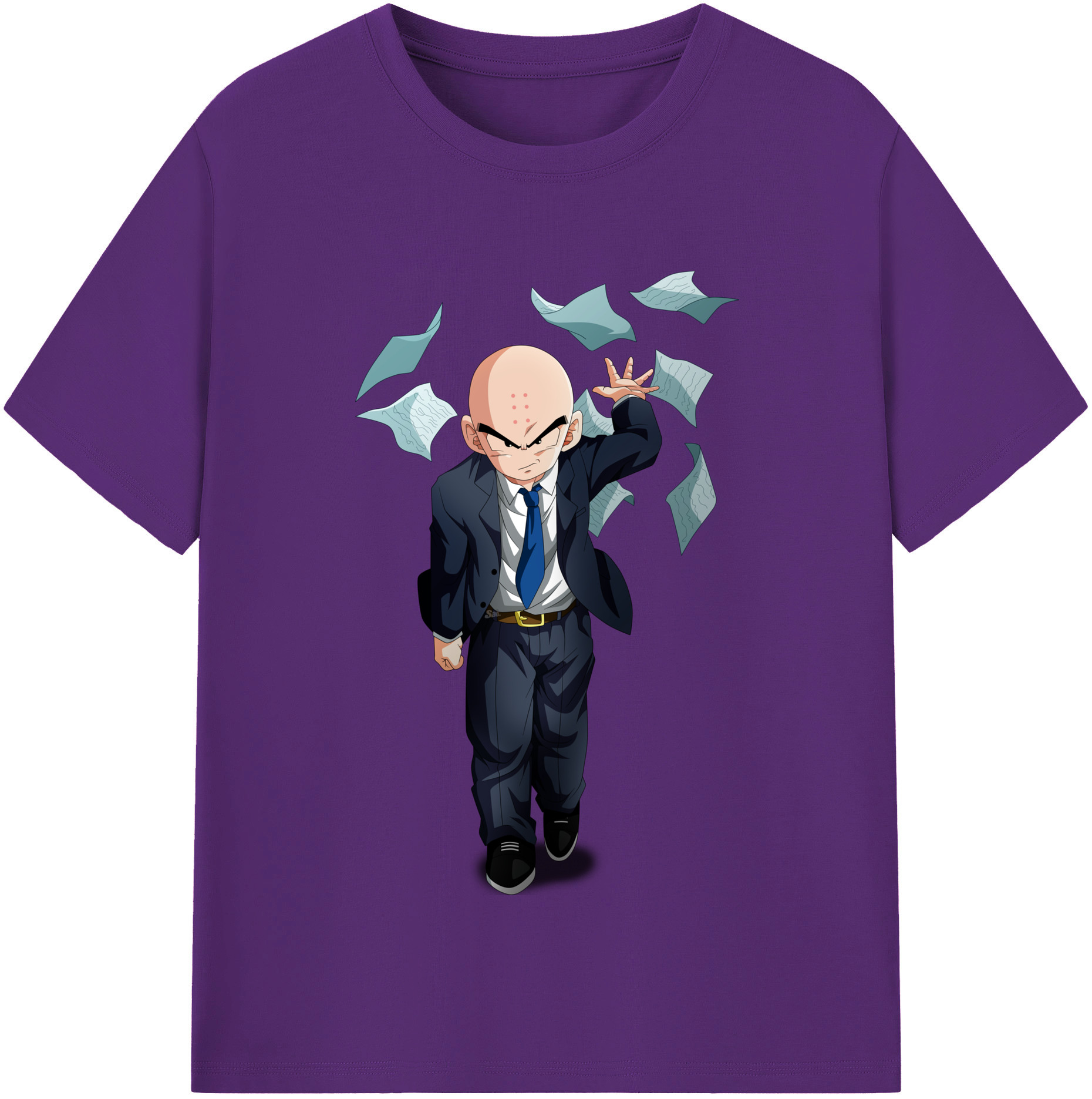 （画像用） ドラゴンボール クリリン DRAGON BALL krillin 綿100％半袖Tシャツ（フロントプリント）