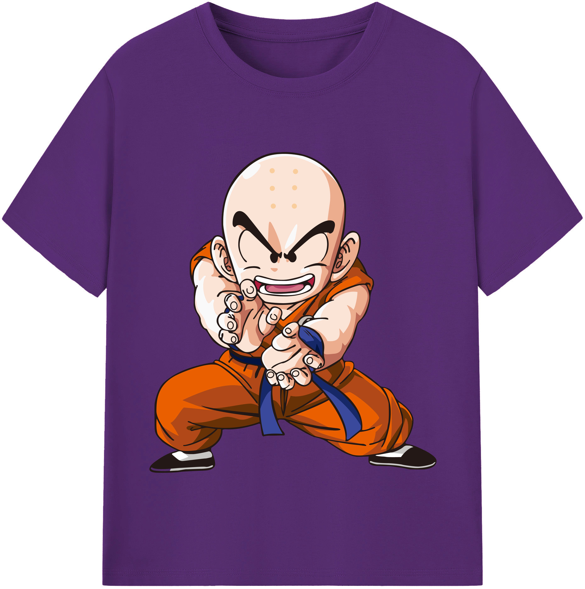 （画像用） ドラゴンボール クリリン DRAGON BALL krillin 綿100％半袖Tシャツ（フロントプリント）