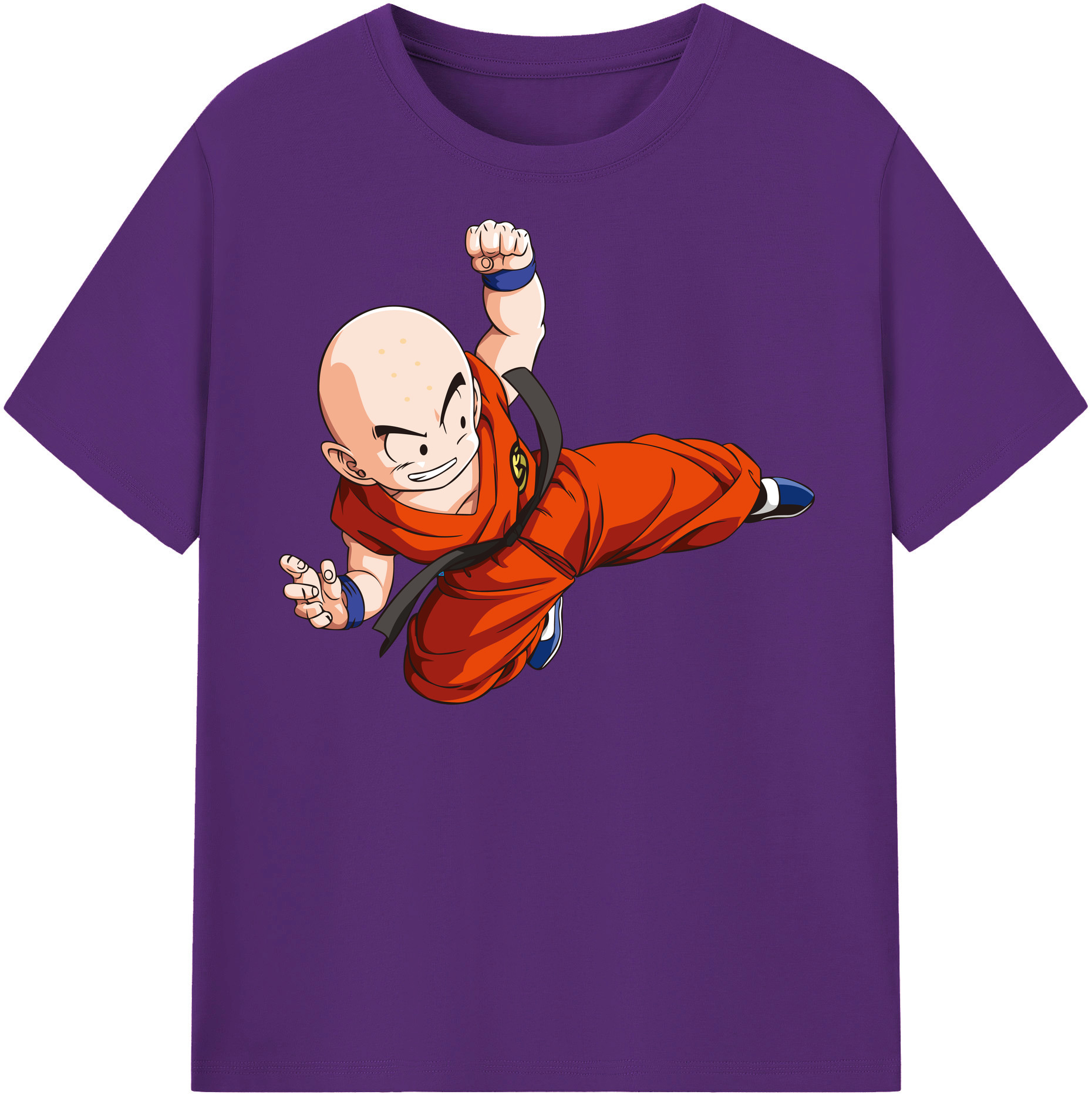（画像用） ドラゴンボール クリリン DRAGON BALL krillin 綿100％半袖Tシャツ（フロントプリント）