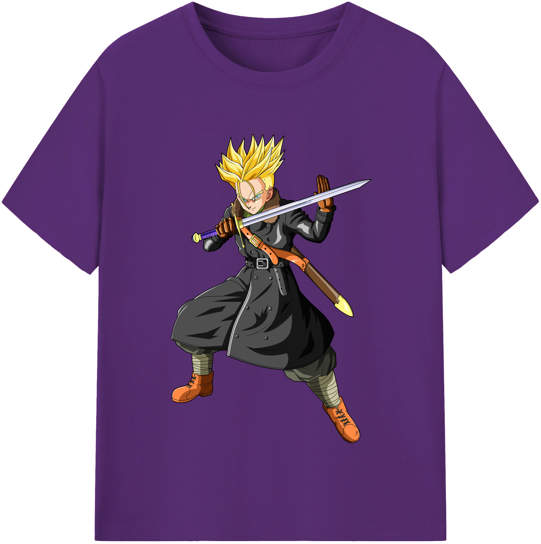 （画像用） ドラゴンボール トランクス（Torankusu）DRAGON BALL Trunks 綿100％半袖Tシャツ（フロントプリント）