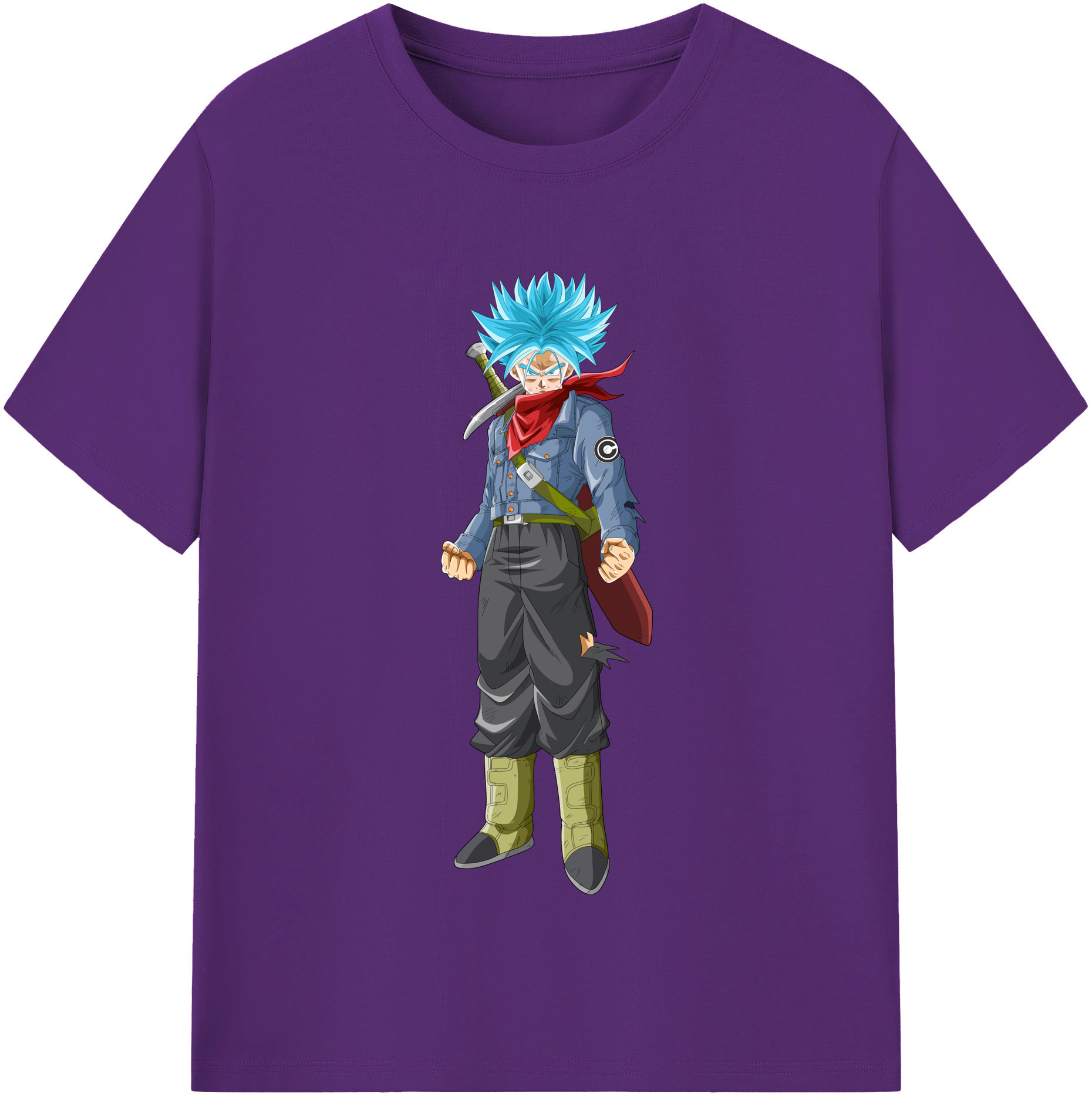 （画像用） ドラゴンボール トランクス（Torankusu）DRAGON BALL Trunks 綿100％半袖Tシャツ（フロントプリント）