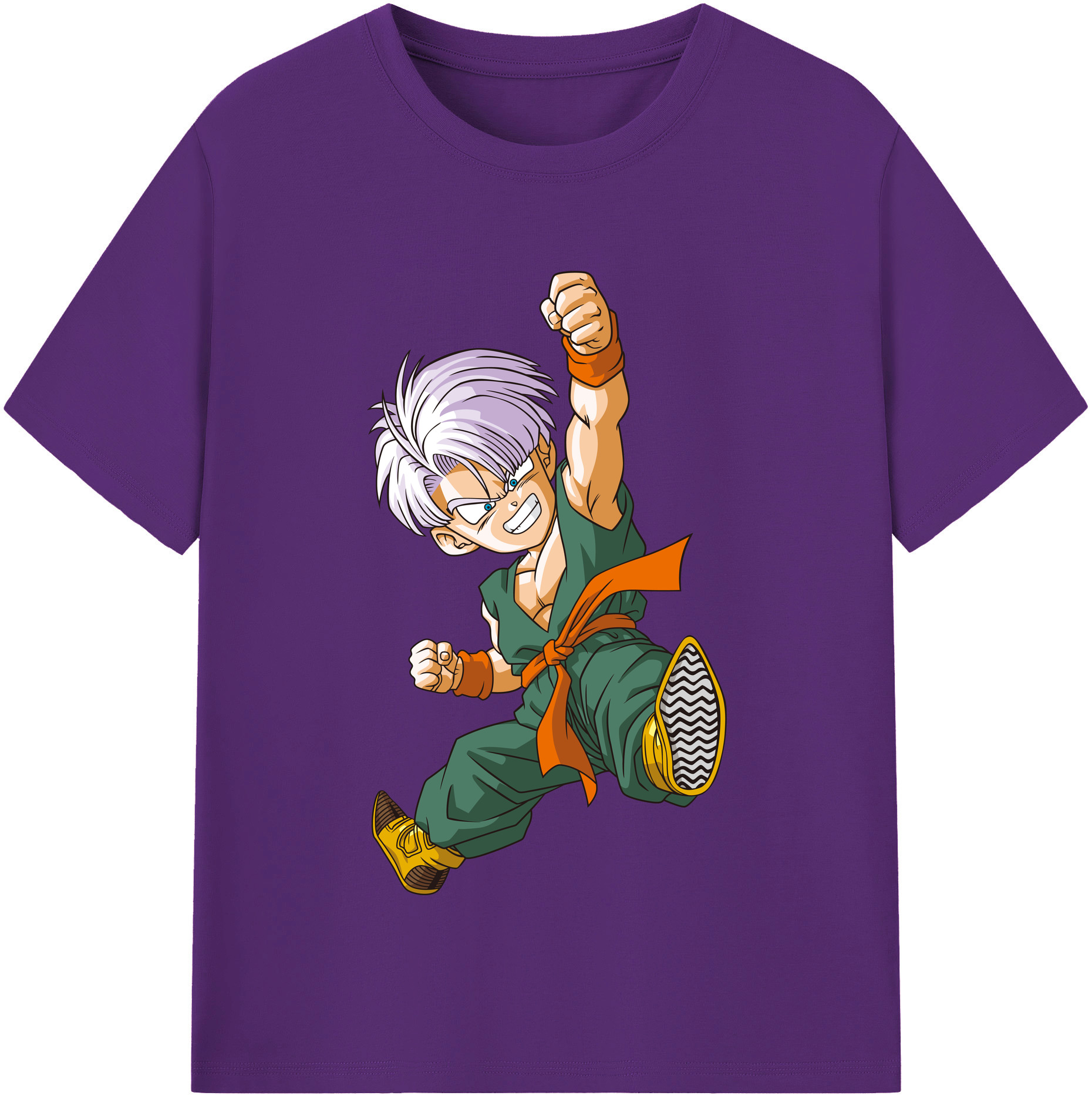 （画像用） ドラゴンボール トランクス（Torankusu）DRAGON BALL Trunks 綿100％半袖Tシャツ（フロントプリント）