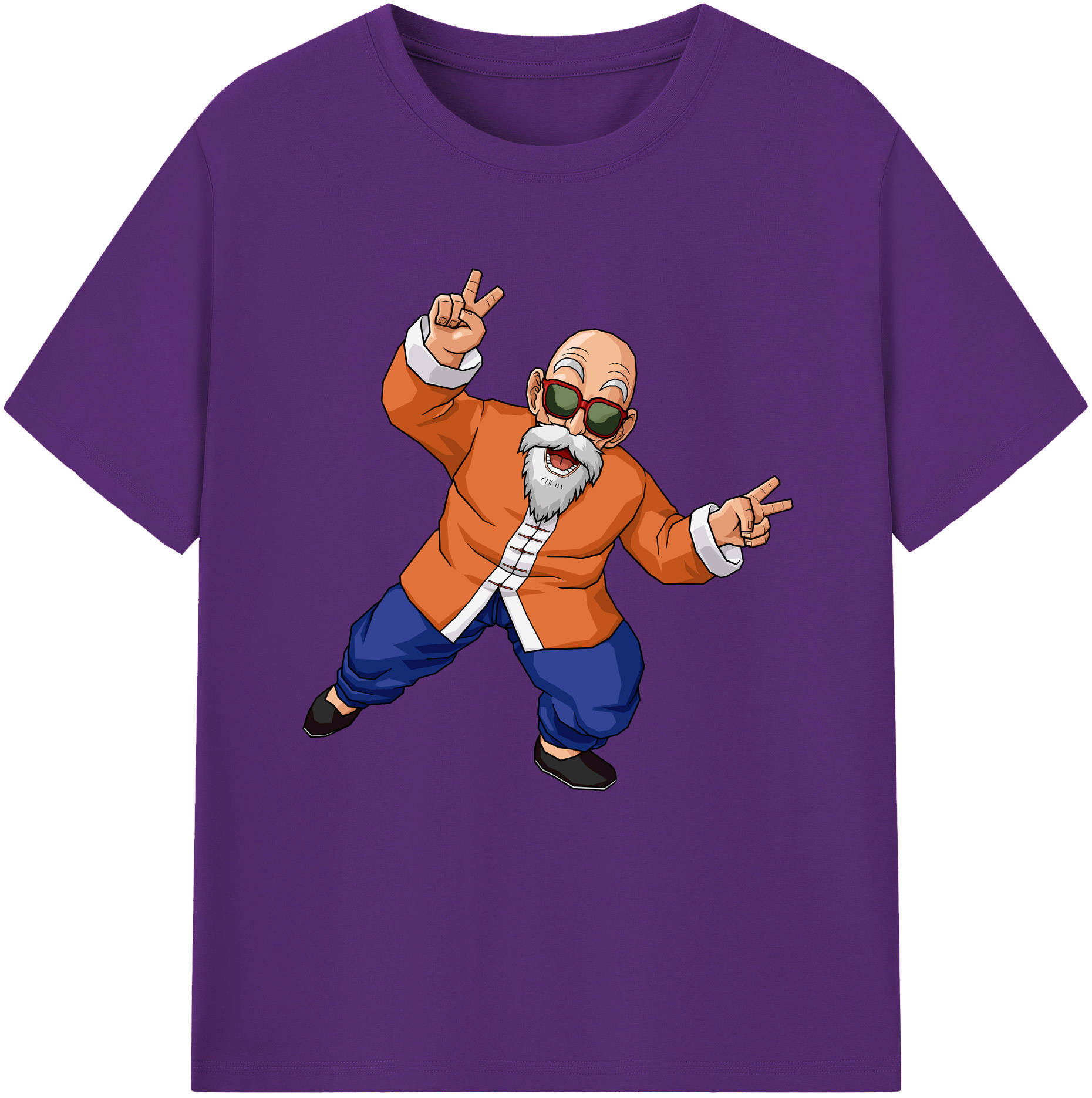 （画像用） ドラゴンボール 亀仙人（かめせんにん） DRAGON BALL Master Roshi Kame Sennin 綿100％半袖Tシャツ（フロントプリント）