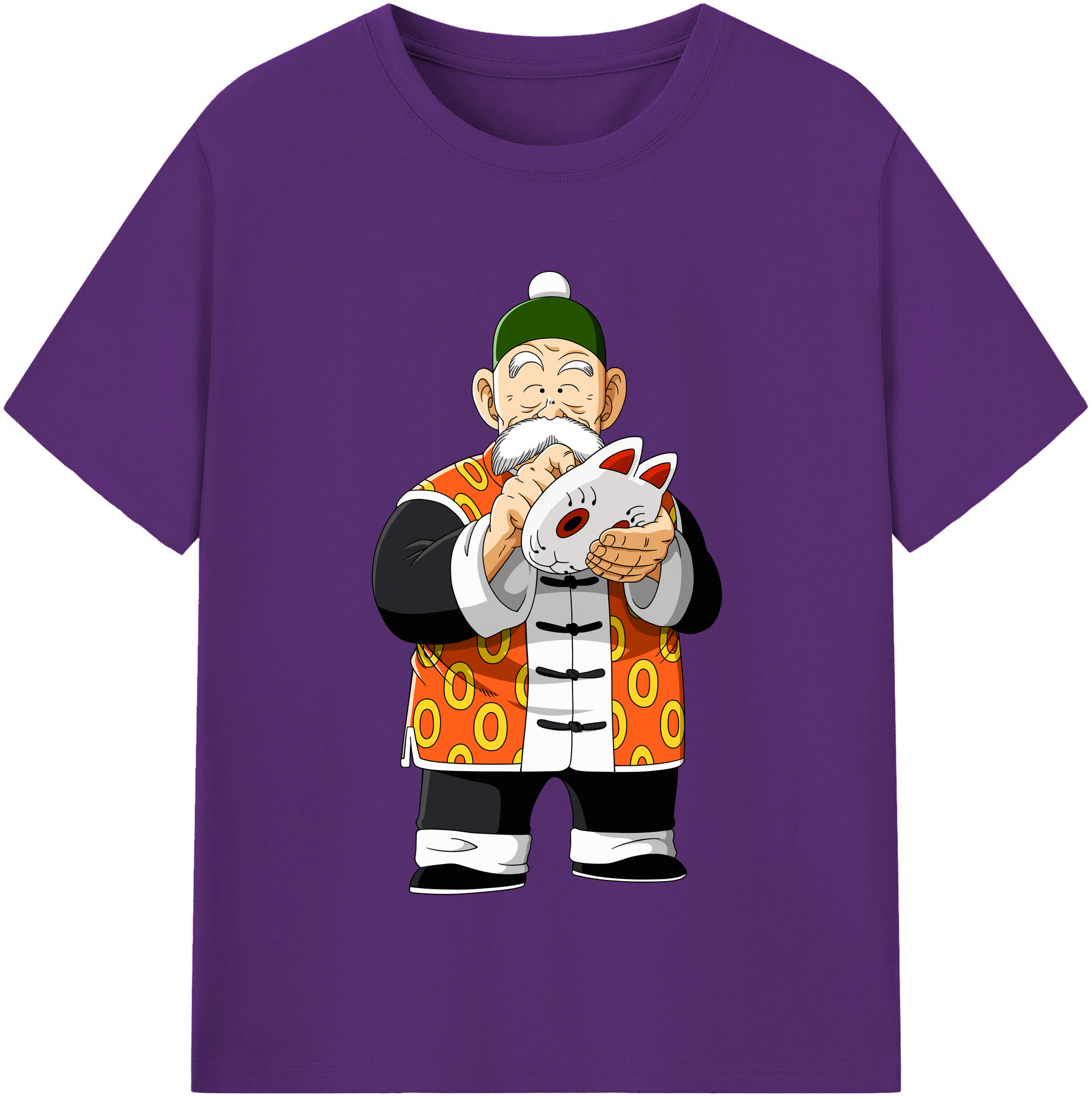（画像用） ドラゴンボール 亀仙人（かめせんにん） DRAGON BALL Master Roshi Kame Sennin 綿100％半袖Tシャツ（フロントプリント）