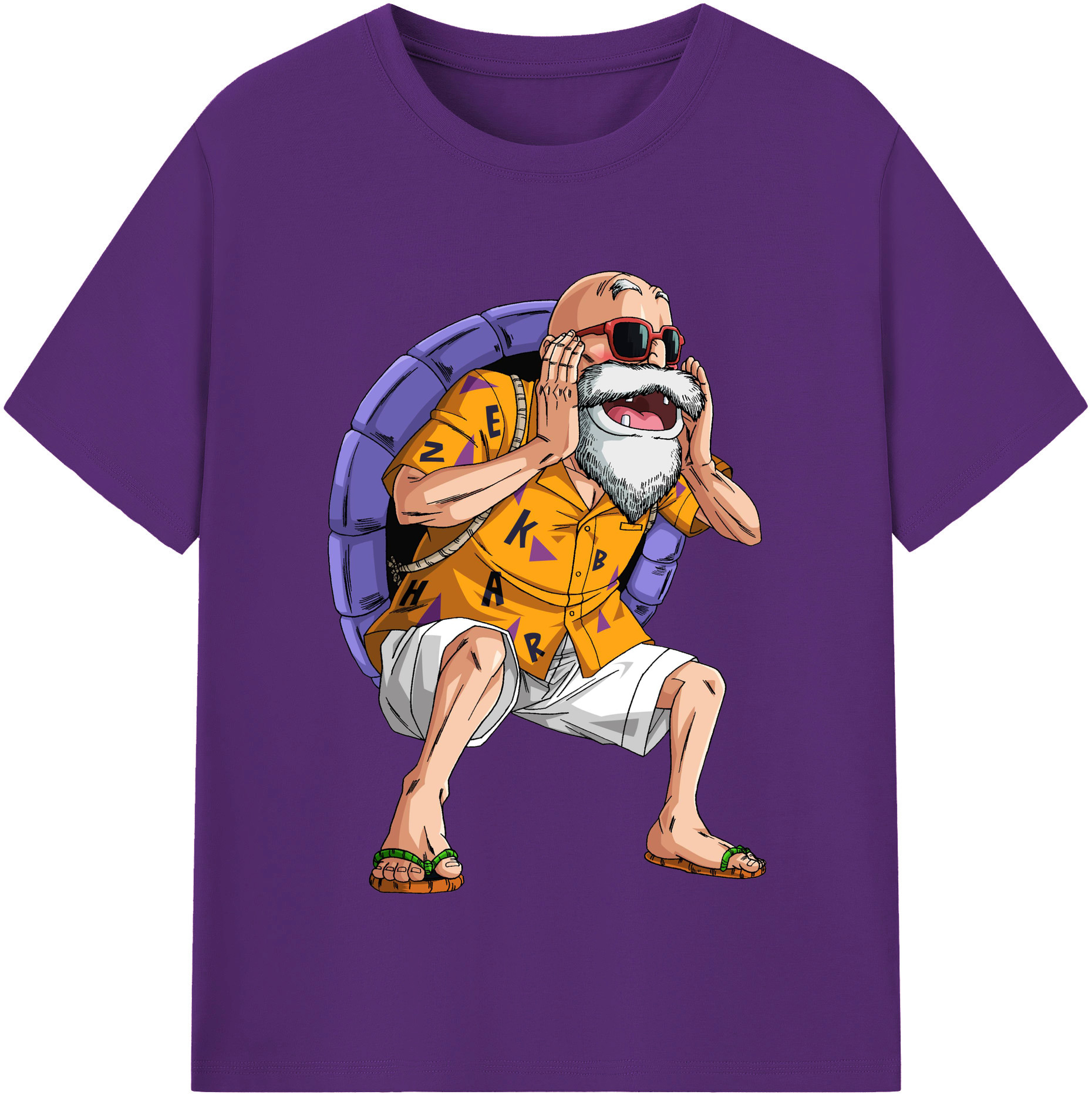 （画像用） ドラゴンボール 亀仙人（かめせんにん） DRAGON BALL Master Roshi Kame Sennin 綿100％半袖Tシャツ（フロントプリント）