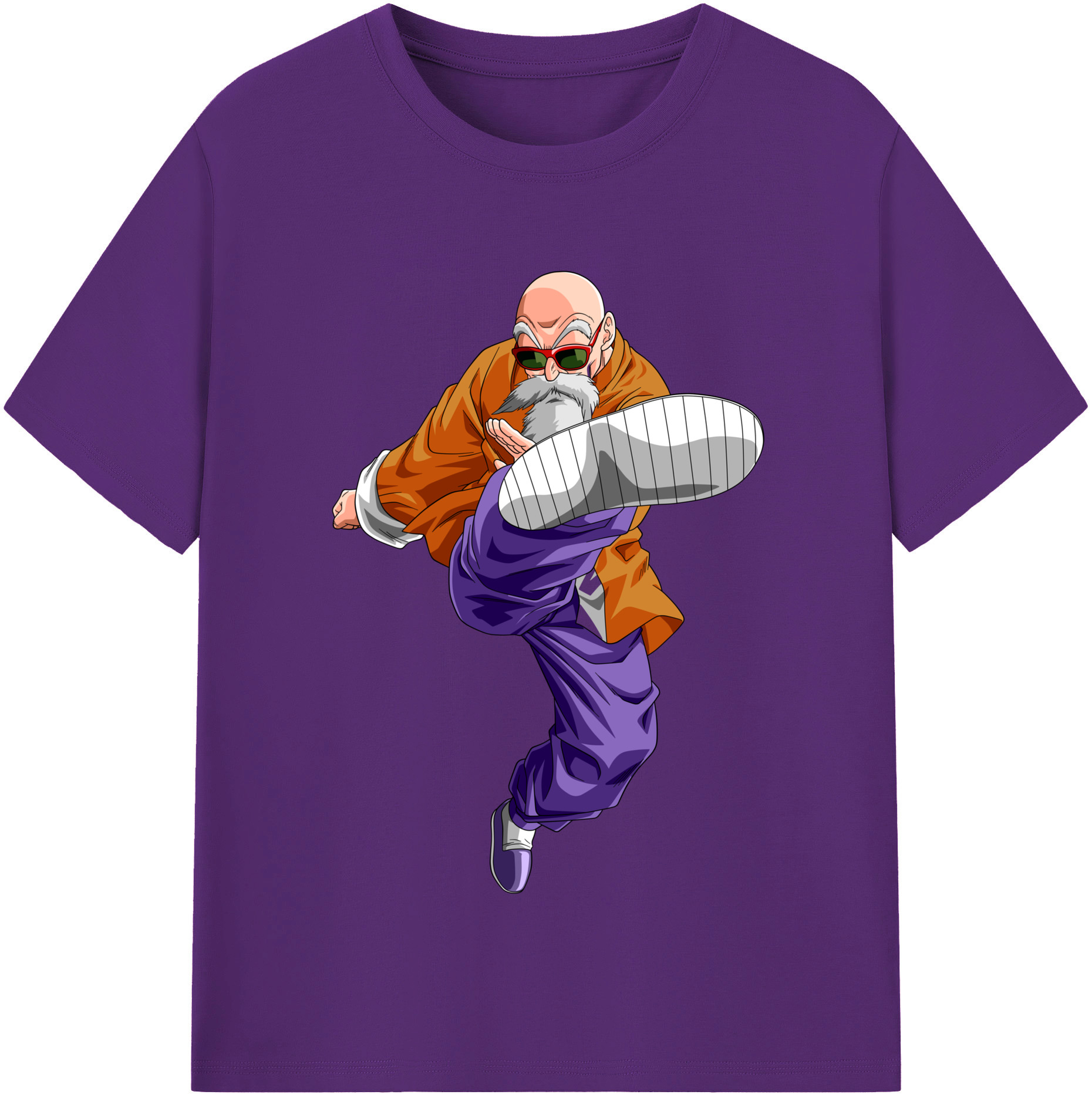 （画像用） ドラゴンボール 亀仙人（かめせんにん） DRAGON BALL Master Roshi Kame Sennin 綿100％半袖Tシャツ（フロントプリント）