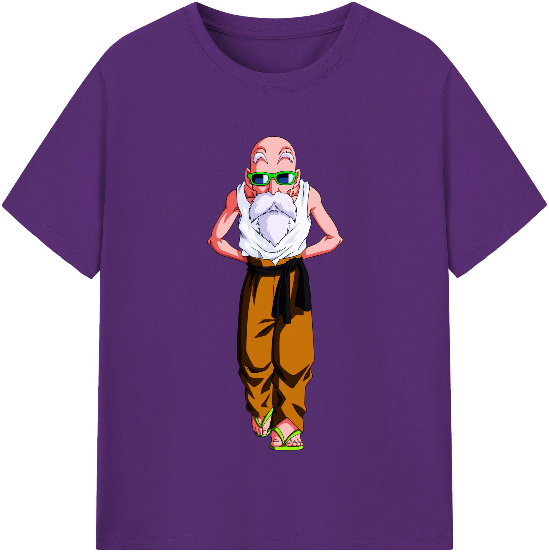 （画像用） ドラゴンボール 亀仙人（かめせんにん） DRAGON BALL Master Roshi Kame Sennin 綿100％半袖Tシャツ（フロントプリント）