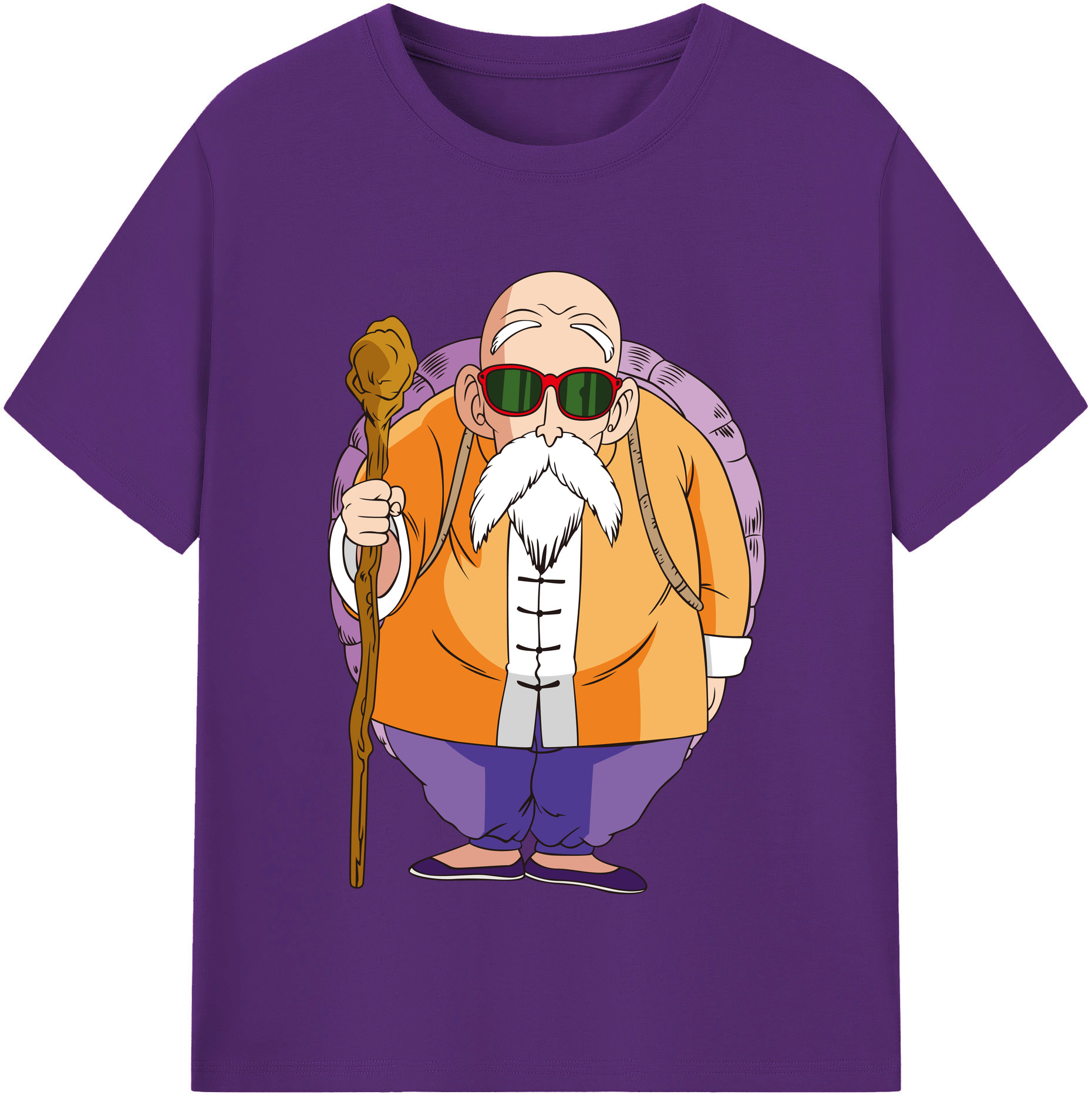 （画像用） ドラゴンボール 亀仙人（かめせんにん） DRAGON BALL Master Roshi Kame Sennin 綿100％半袖Tシャツ（フロントプリント）