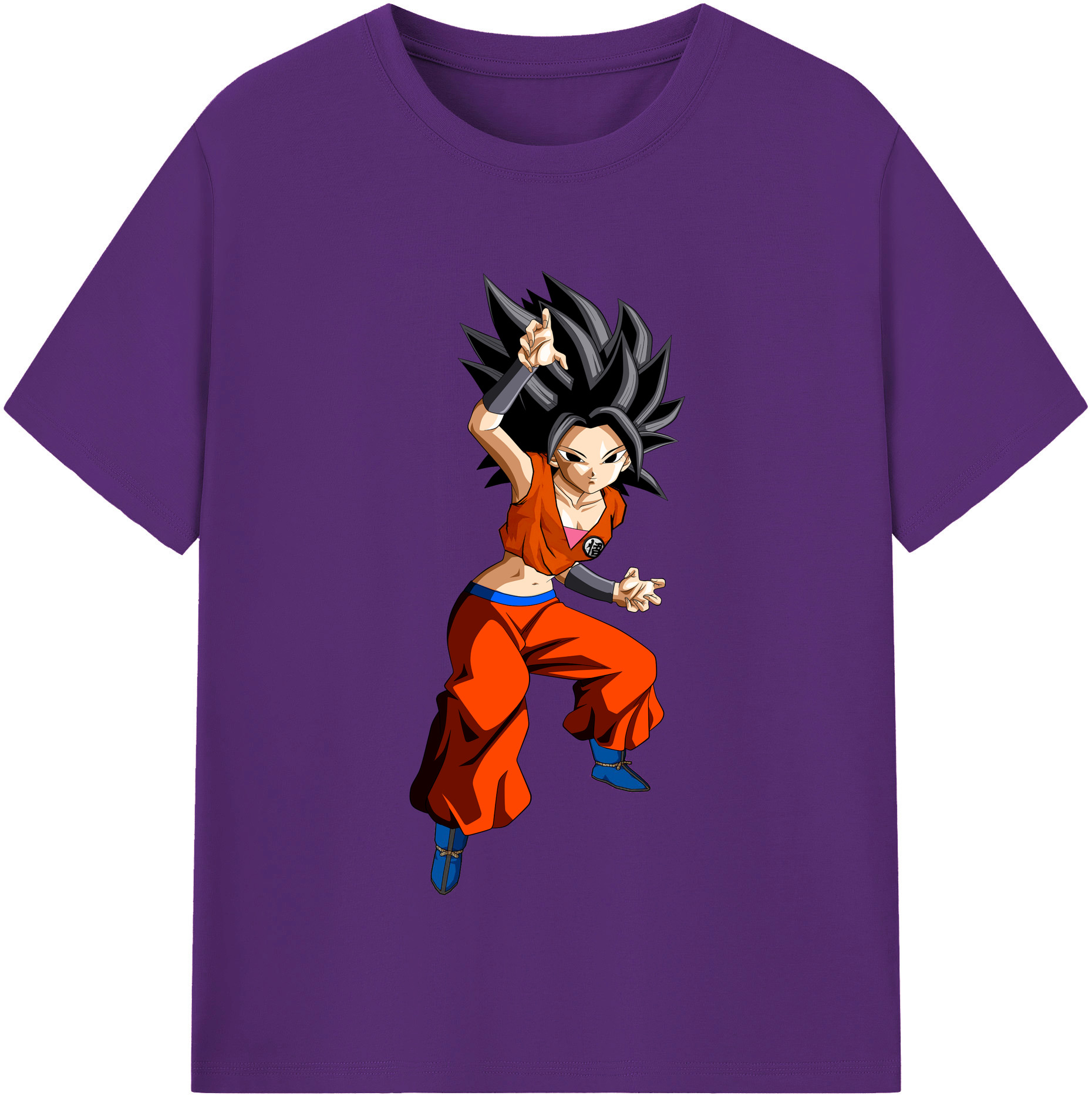 （画像用） ドラゴンボール カリフラ DRAGON BALL Caulifla 綿100％半袖Tシャツ（フロントプリント）