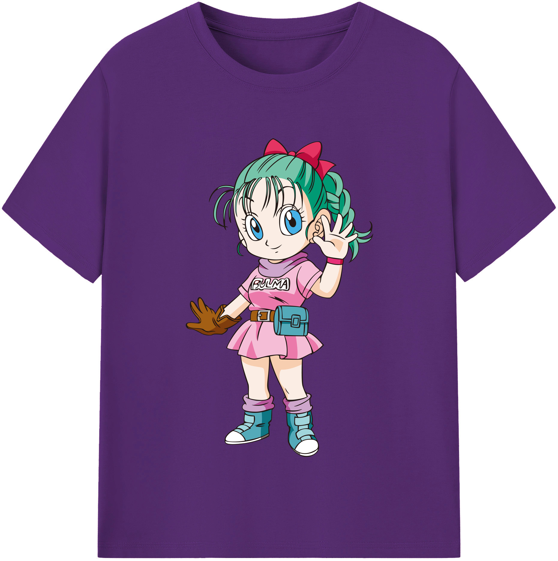 （画像用） ドラゴンボール ブルマ DRAGON BALL Bulma 綿100％半袖Tシャツ（フロントプリント）