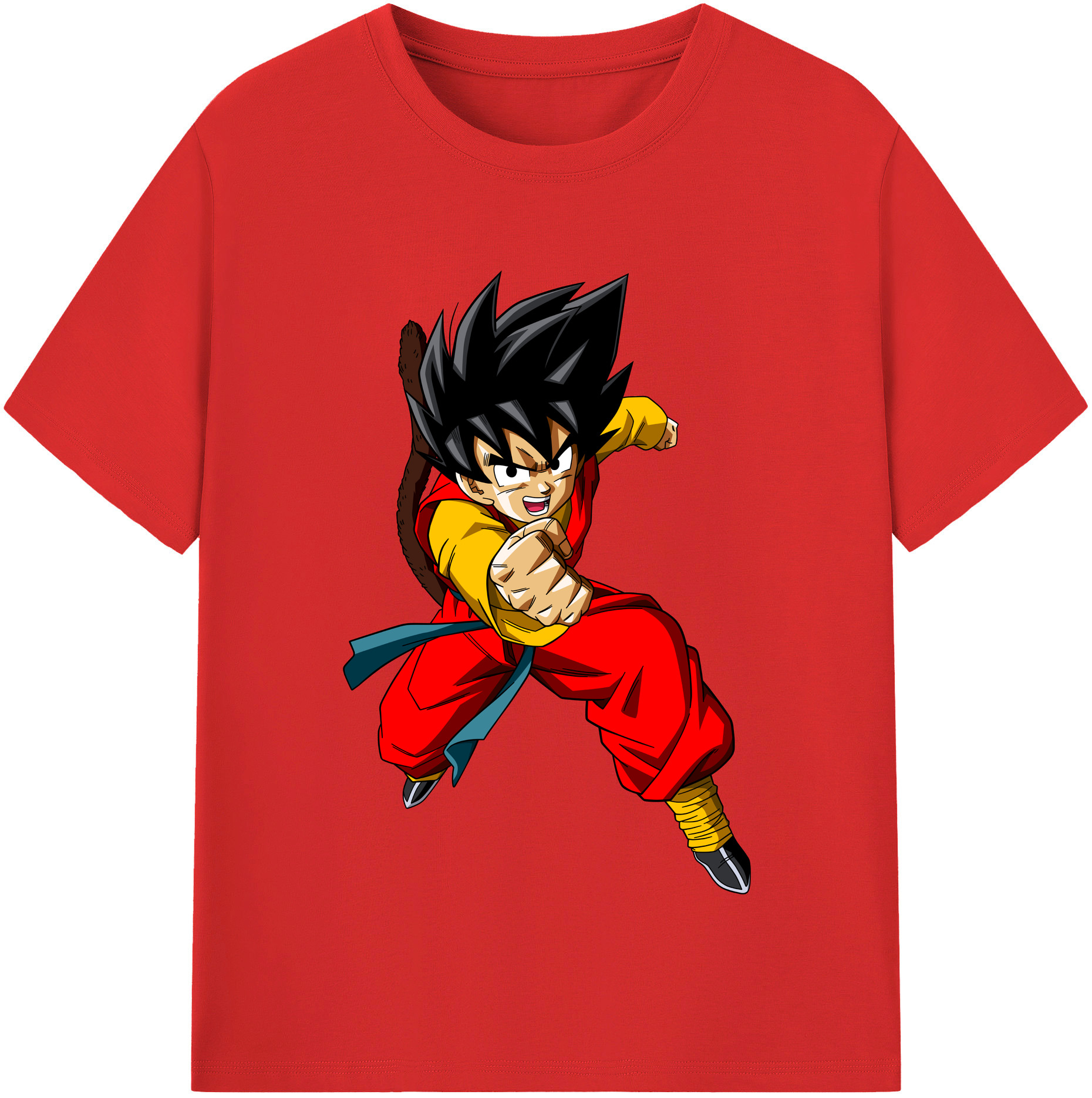 （画像用） ドラゴンボール 孫悟空（そん ごくう）Son Goku カカロット DRAGON BALL Kakarotto 綿100％半袖Tシャツ（フロントプリント）