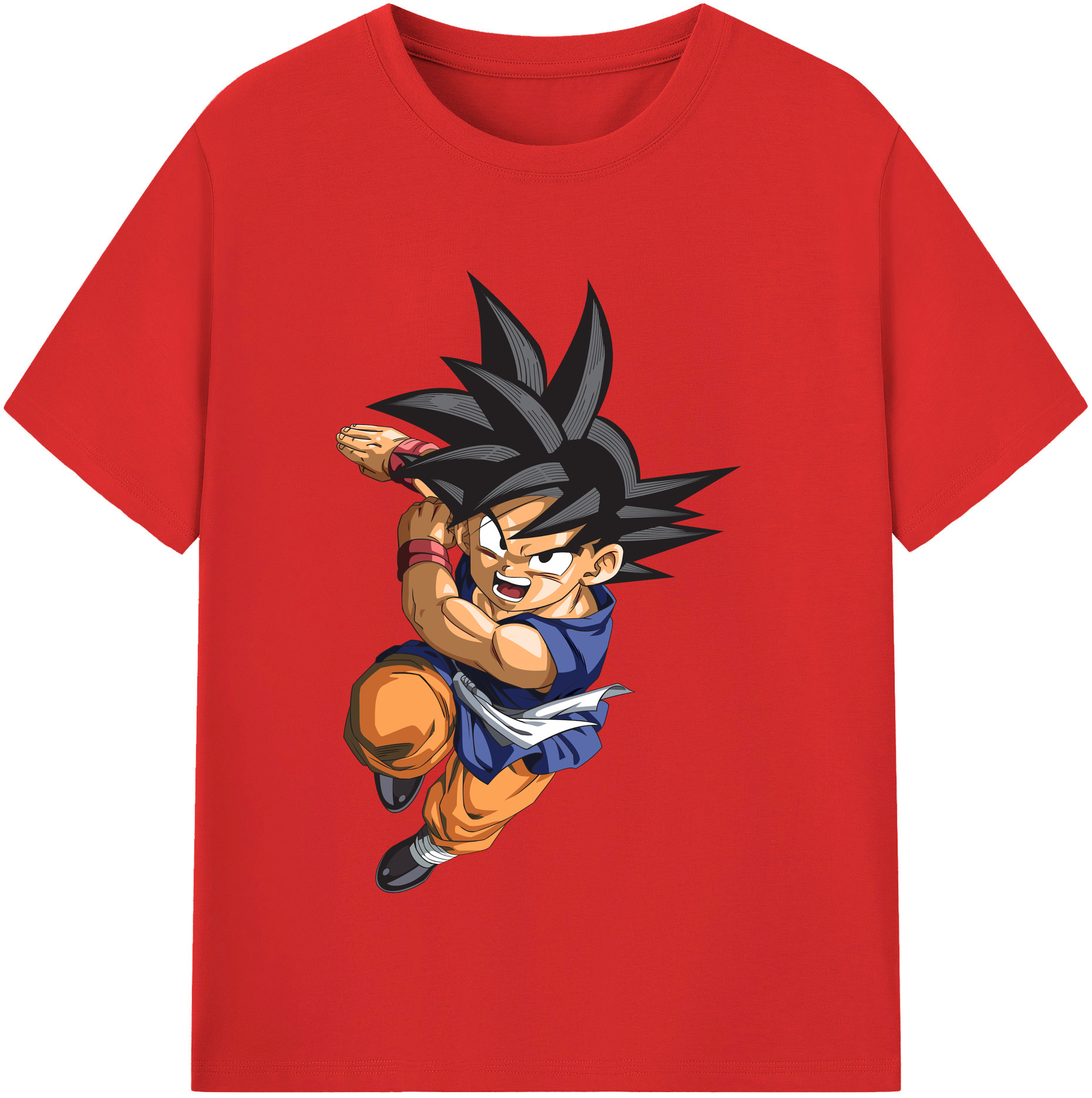 （画像用） ドラゴンボール 孫悟空（そん ごくう）Son Goku カカロット DRAGON BALL Kakarotto 綿100％半袖Tシャツ（フロントプリント）