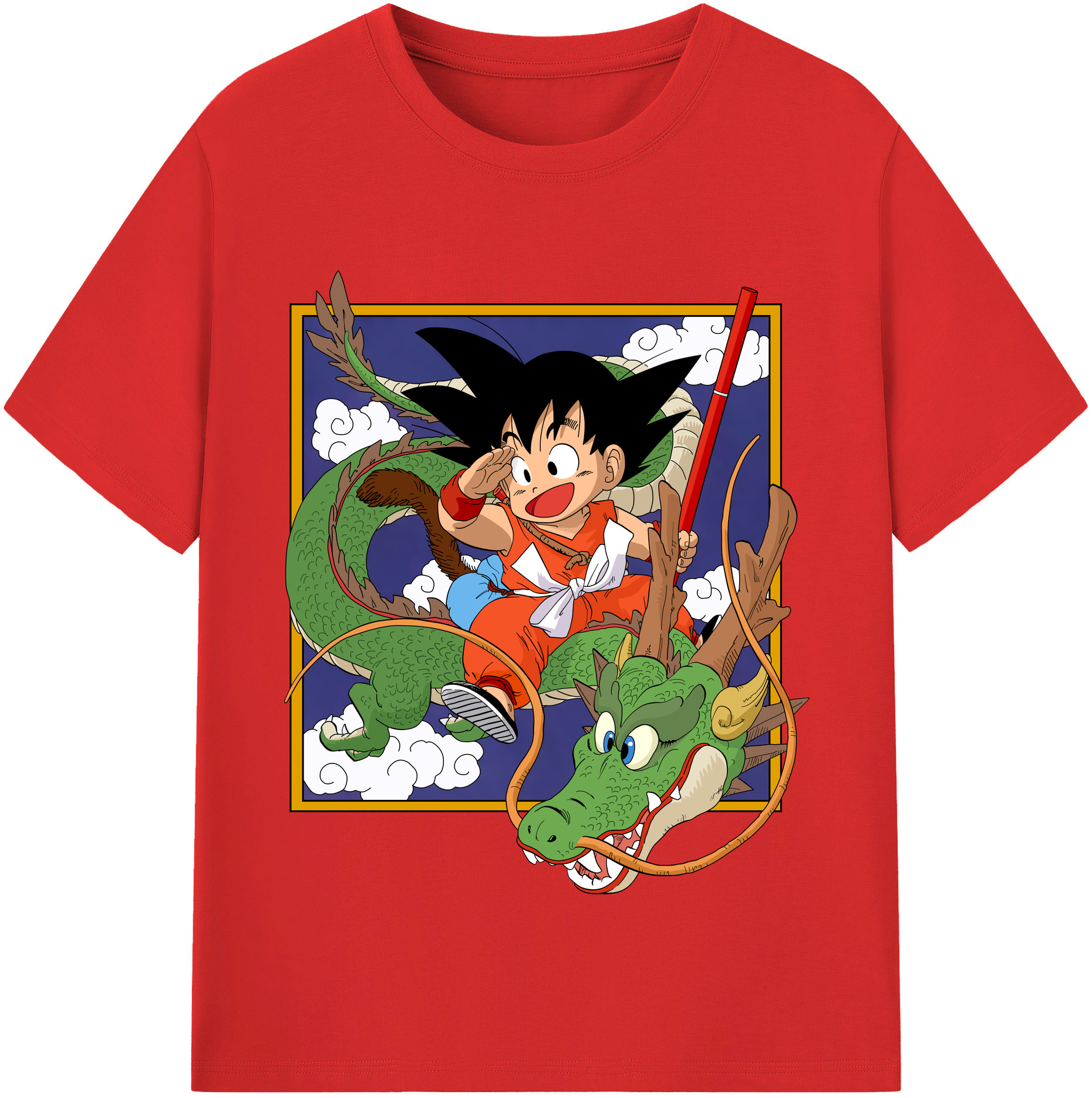 （画像用） ドラゴンボール 孫悟空（そん ごくう）Son Goku カカロット DRAGON BALL Kakarotto 綿100％半袖Tシャツ（フロントプリント）