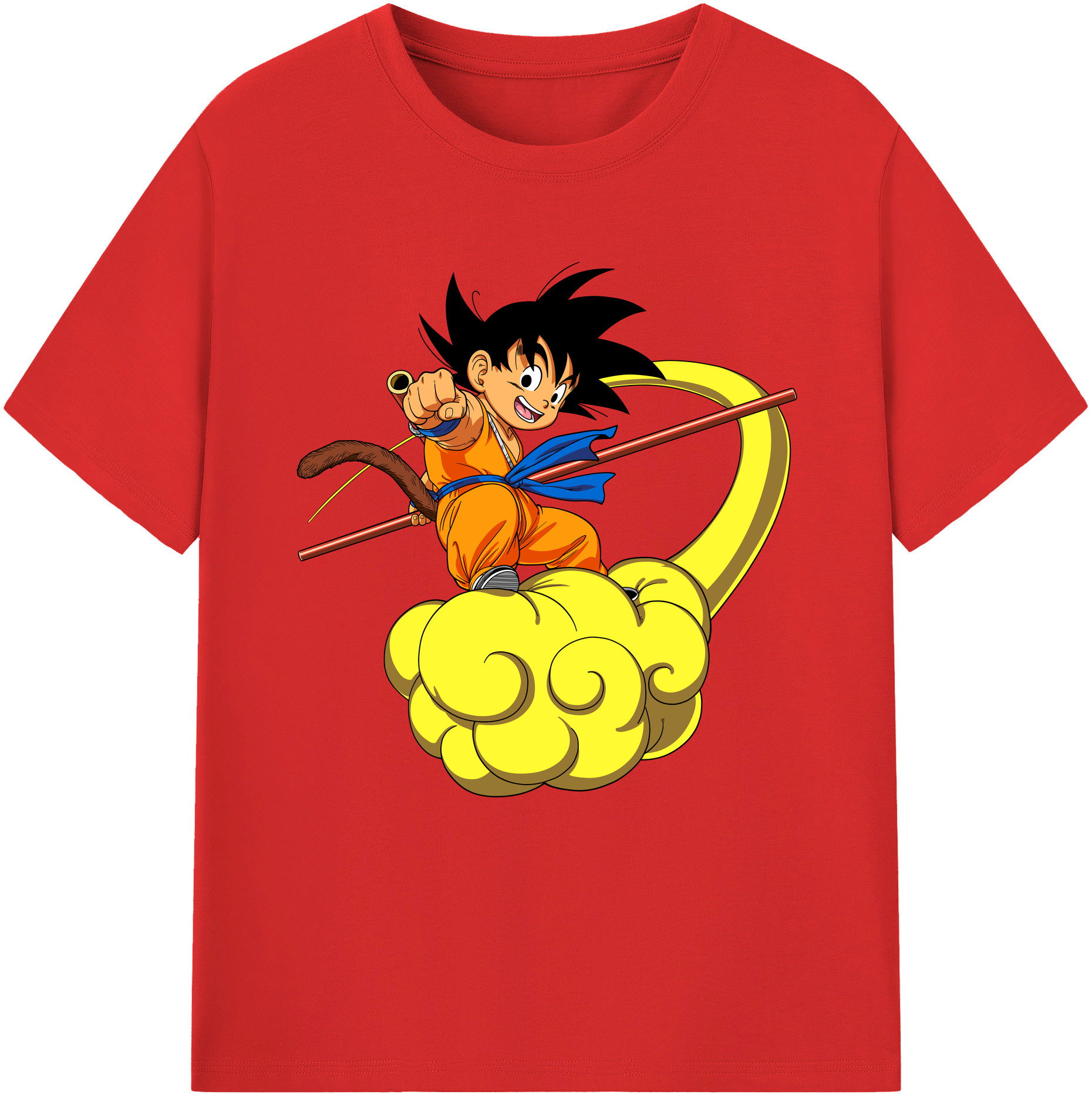 （画像用） ドラゴンボール 孫悟空（そん ごくう）Son Goku カカロット DRAGON BALL Kakarotto 綿100％半袖Tシャツ（フロントプリント）