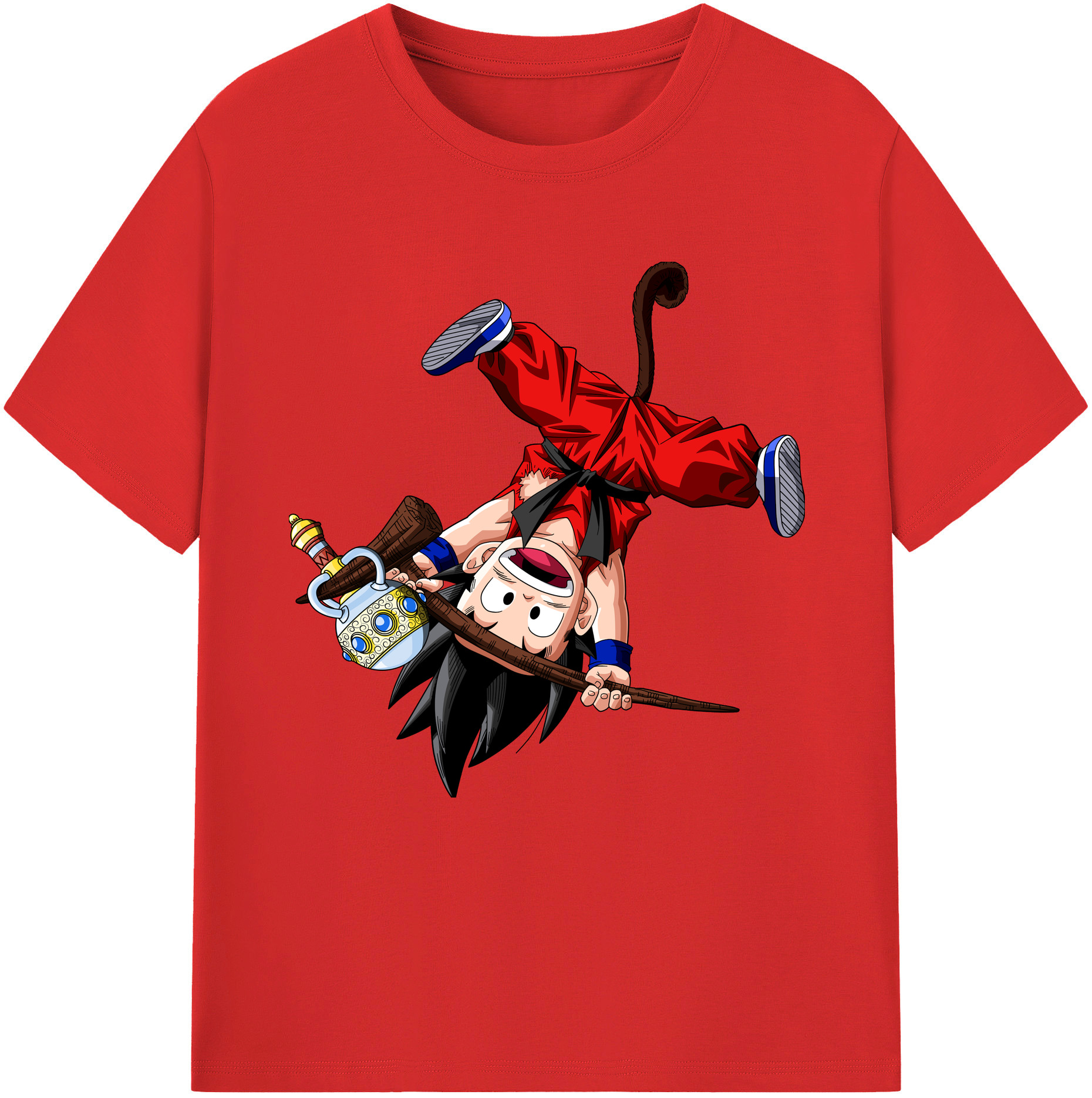 （画像用） ドラゴンボール 孫悟空（そん ごくう）Son Goku カカロット DRAGON BALL Kakarotto 綿100％半袖Tシャツ（フロントプリント）