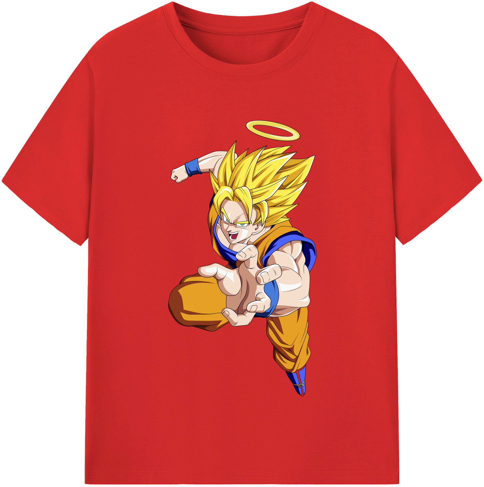 （画像用） ドラゴンボール 孫悟空（そん ごくう）Son Goku カカロット DRAGON BALL Kakarotto 綿100％半袖Tシャツ（フロントプリント）