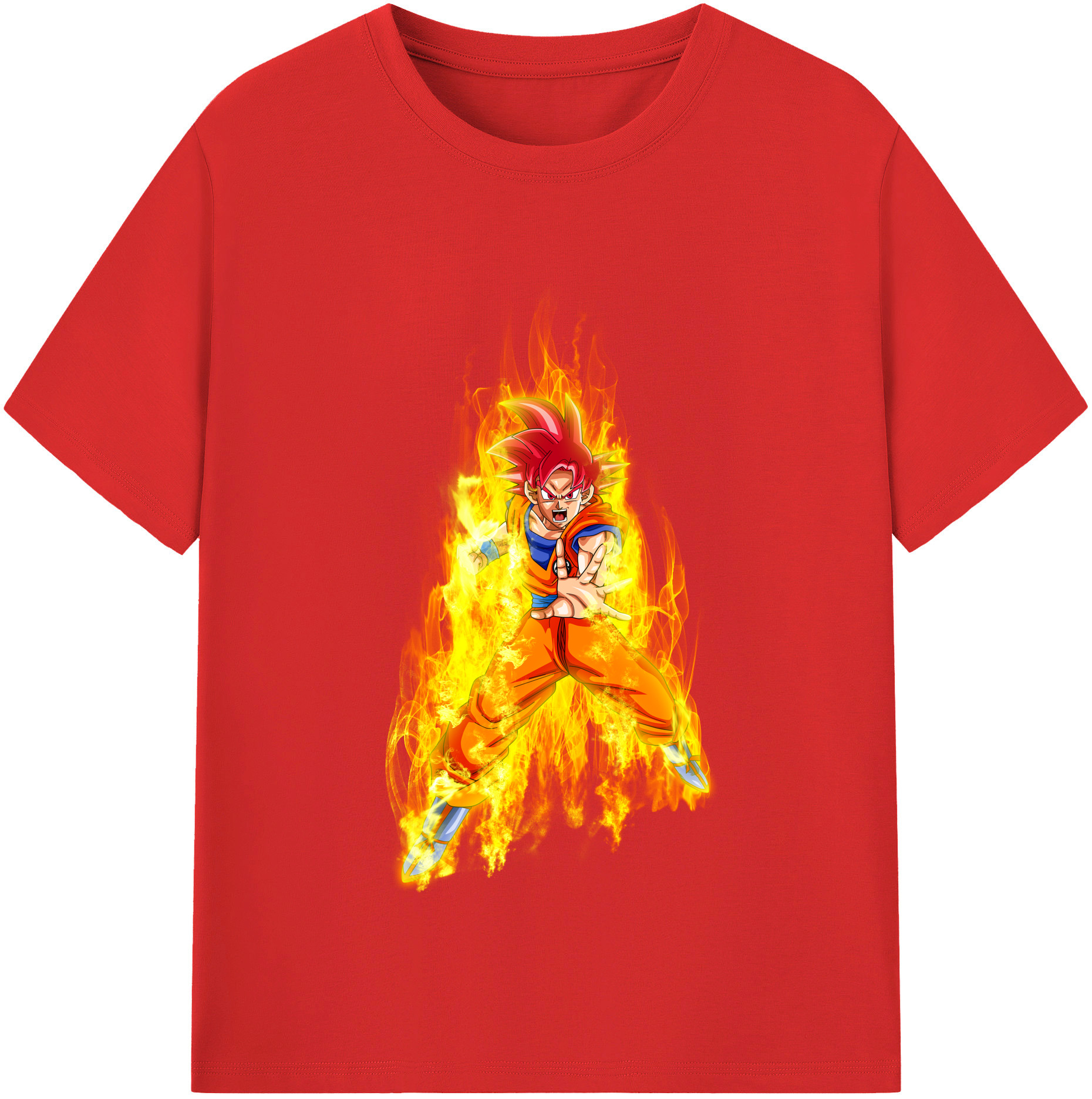 （画像用） ドラゴンボール 孫悟空（そん ごくう）Son Goku カカロット DRAGON BALL Kakarotto 綿100％半袖Tシャツ（フロントプリント）