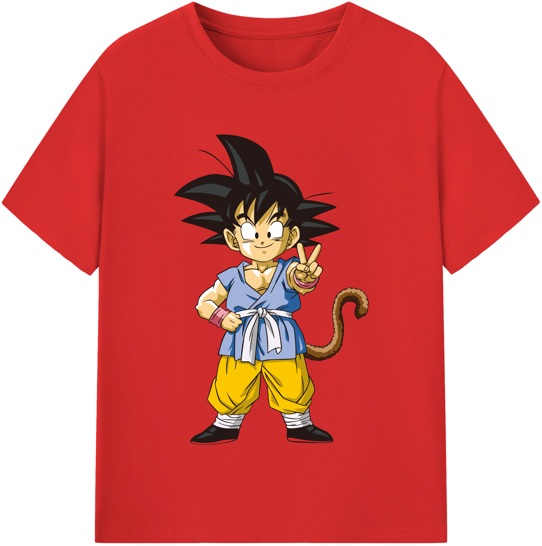 （画像用） ドラゴンボール 孫悟空（そん ごくう）Son Goku カカロット DRAGON BALL Kakarotto 綿100％半袖Tシャツ（フロントプリント）