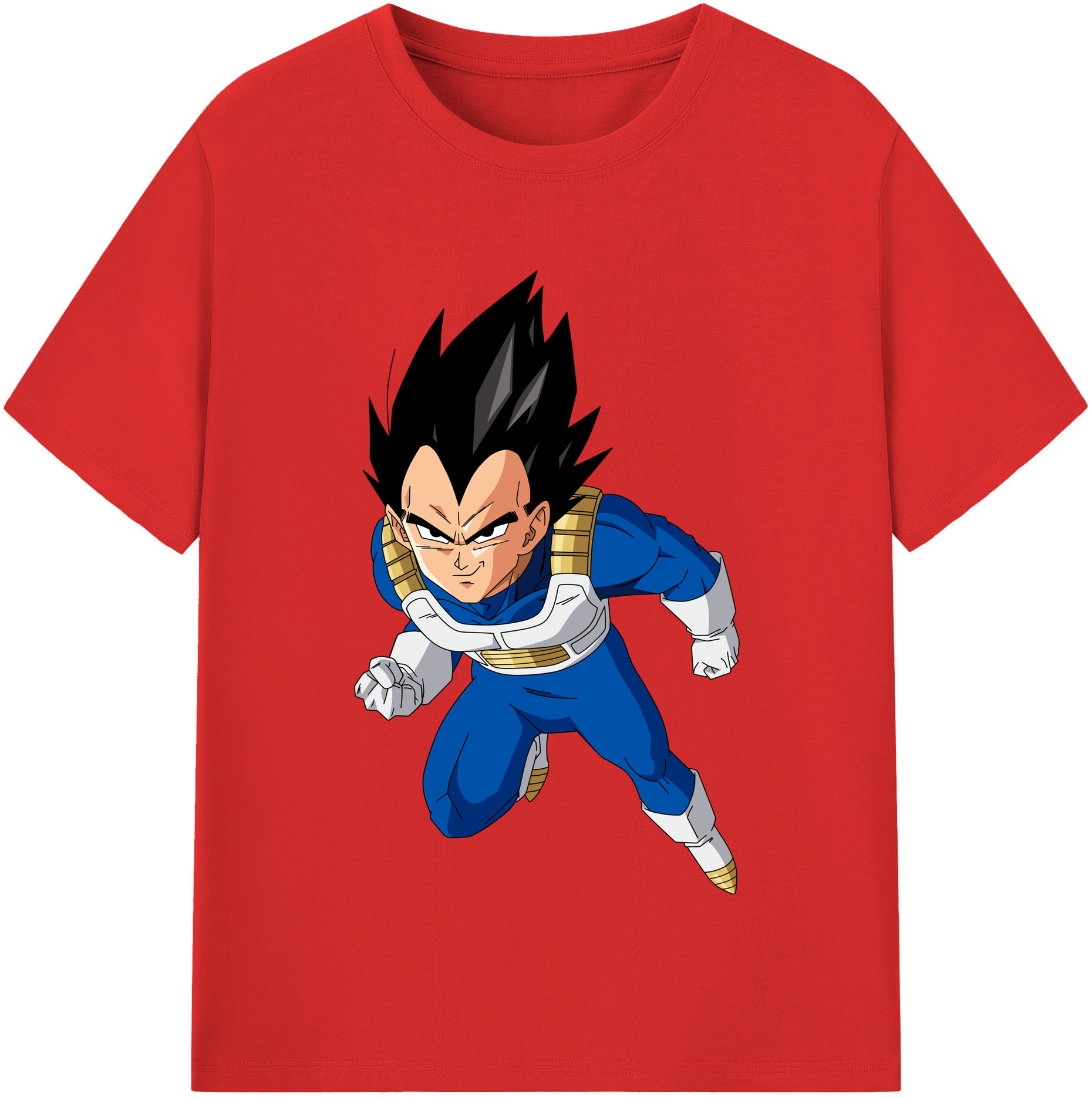 （画像用） ドラゴンボール ベジータ四世（Bejīta Yonsei）DRAGON BALL Vegeta IV 綿100％半袖Tシャツ（フロントプリント）